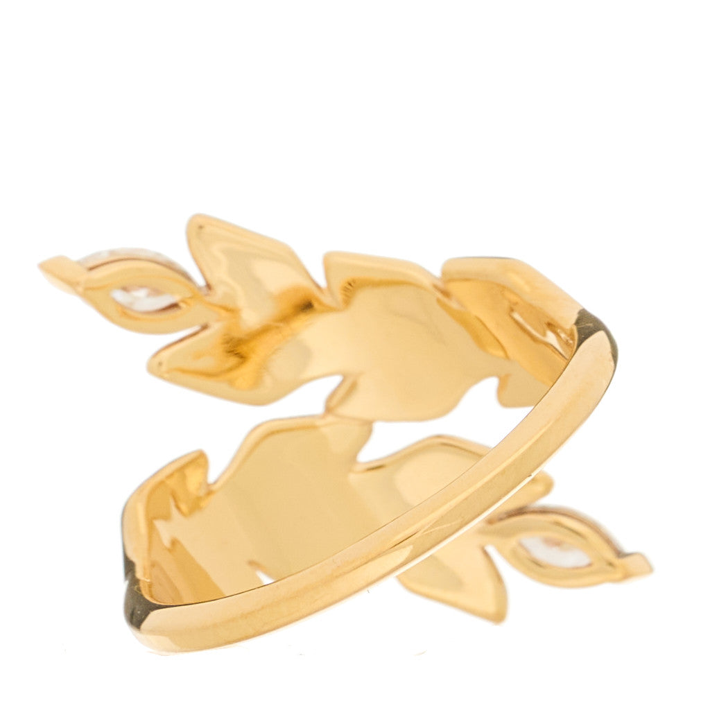 Tiffany 18K Rose Gold Diamond Victoria Vine Bypass Ring 53 6.25 3 of 5