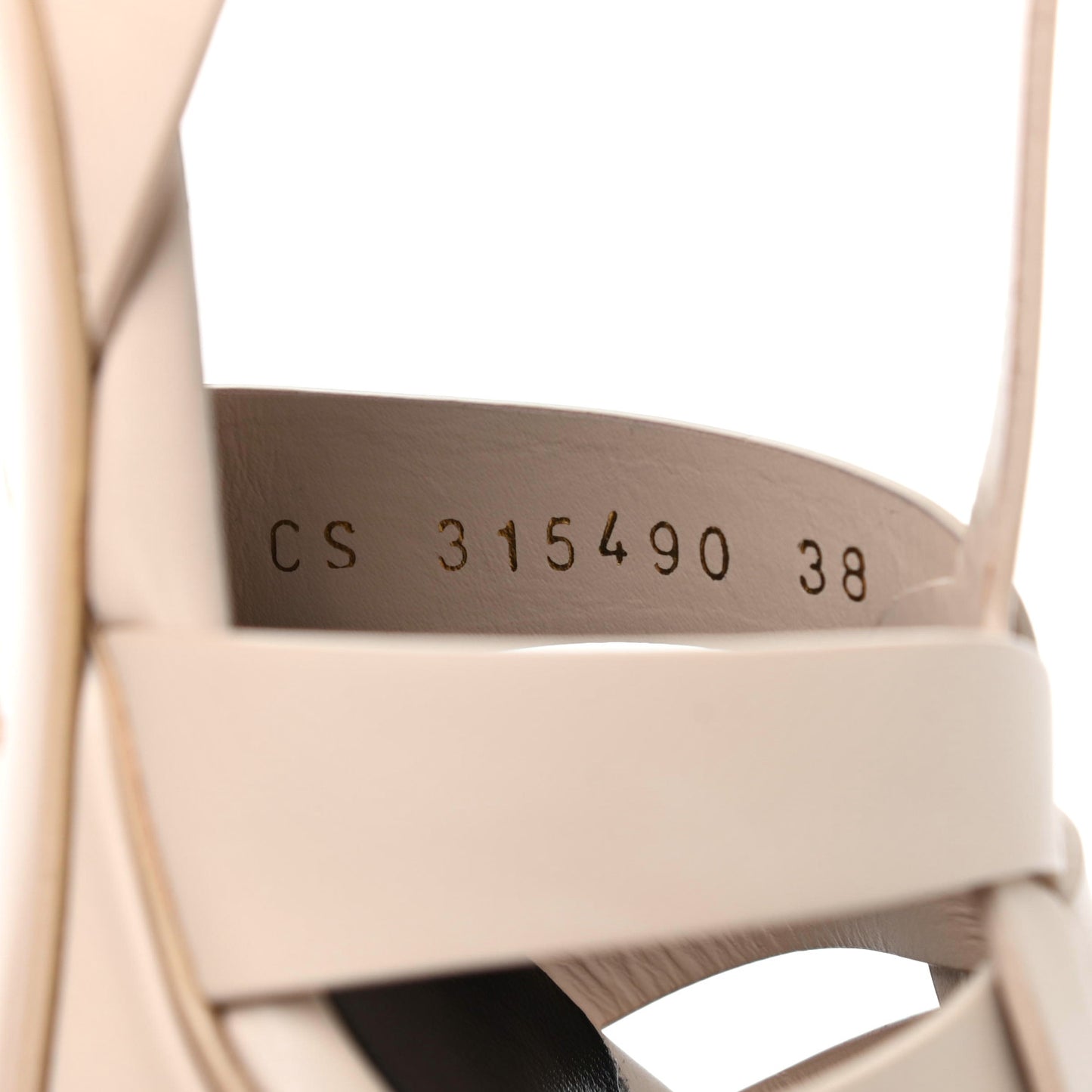 Calfskin Tribute 75 Platform Sandals 38 Nude Powder