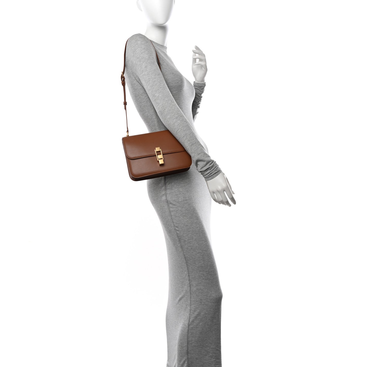 Smooth Calfskin Carre Satchel Brick