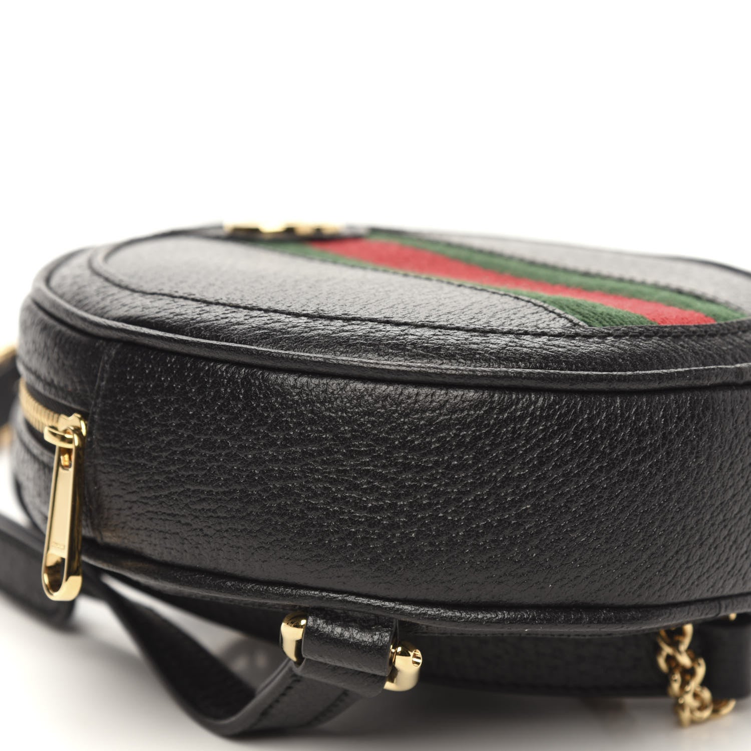Gucci Grained Calfskin Web Mini Ophidia Round Backpack Black 6 of 7