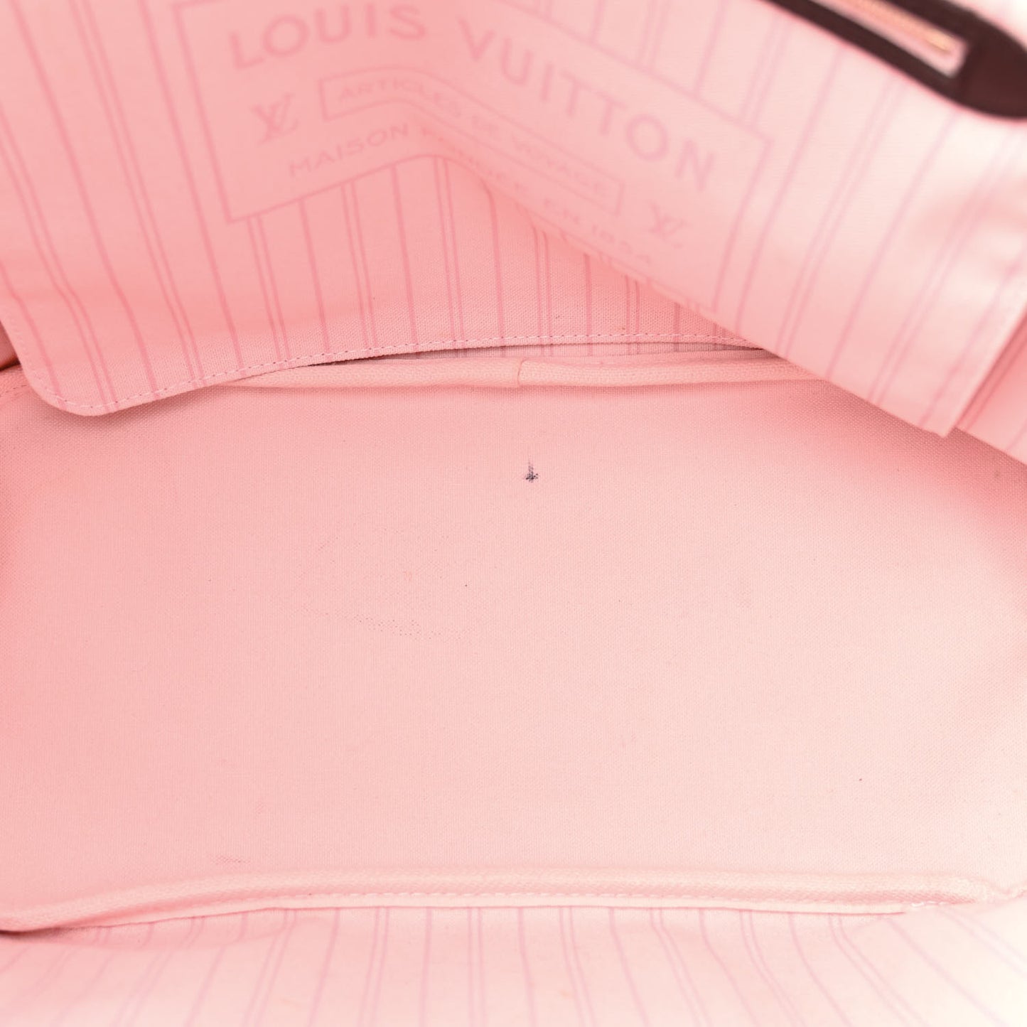 LOUIS VUITTON Damier Ebene Neo Neverfull MM Rose Ballerine
