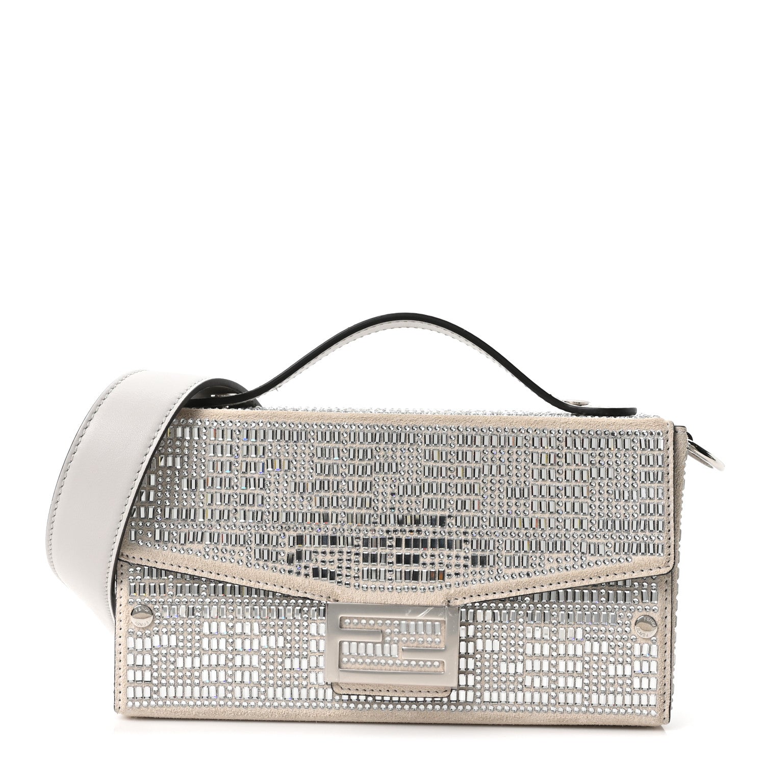Fendi Strass FF 1974 Baguette Soft Trunk Ghiaia 1849961 – FASHIONPHILE
