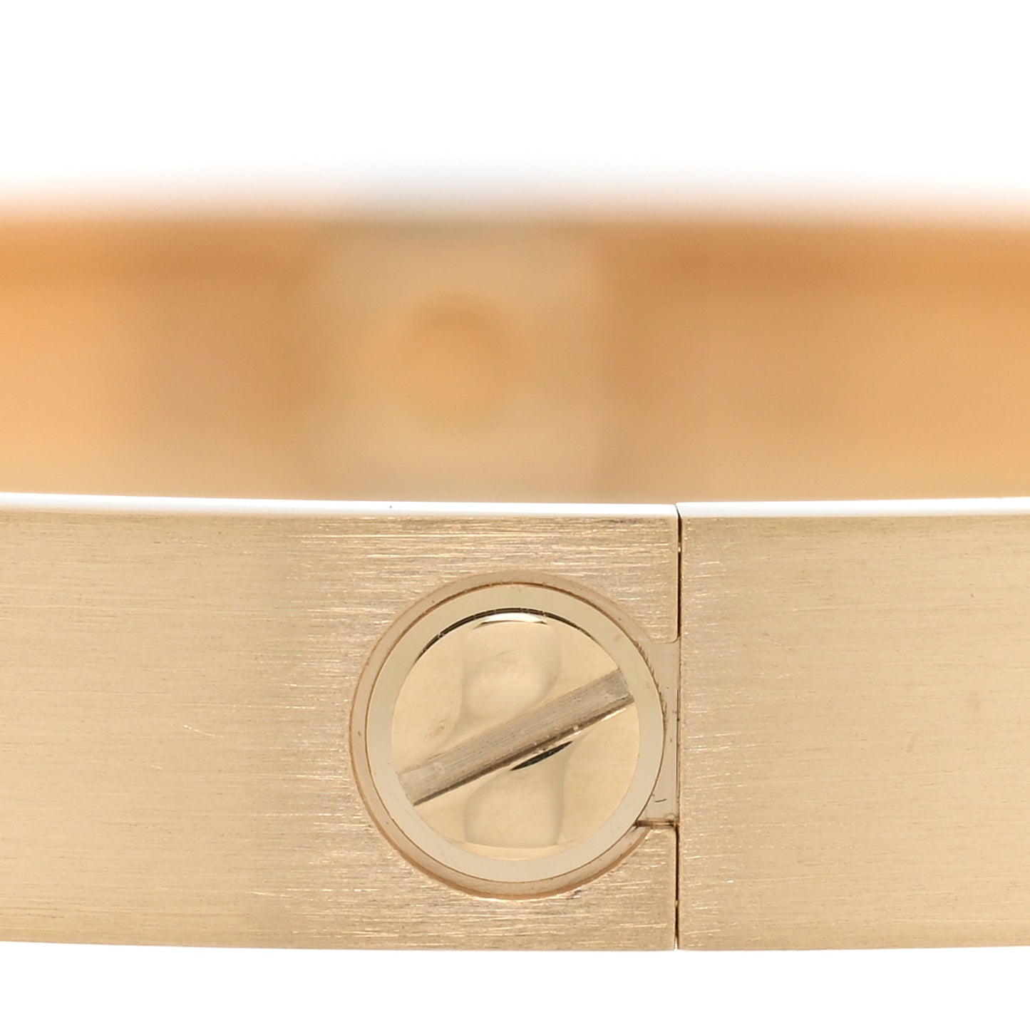 18K Yellow Gold Brushed Finish LOVE Bracelet 18