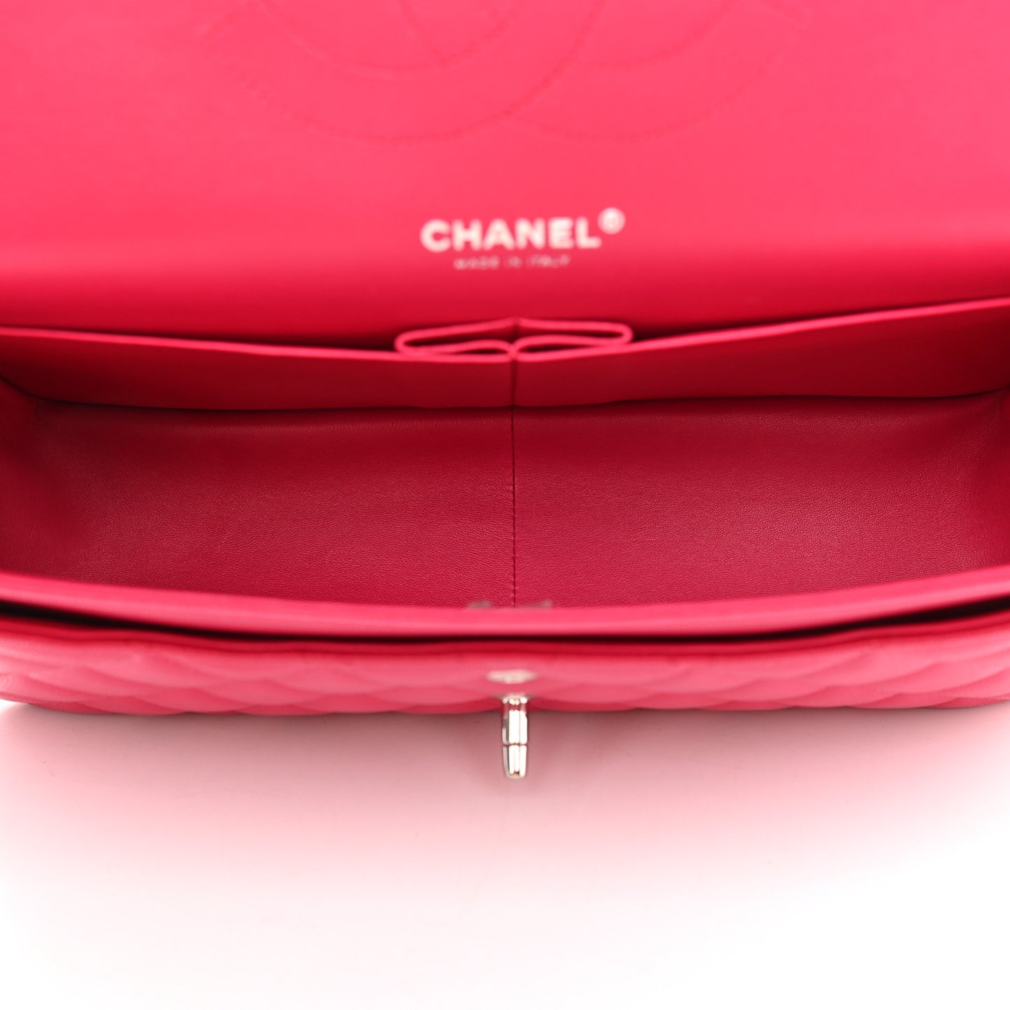 Caviar Quilted Jumbo Double Flap Dark Pink