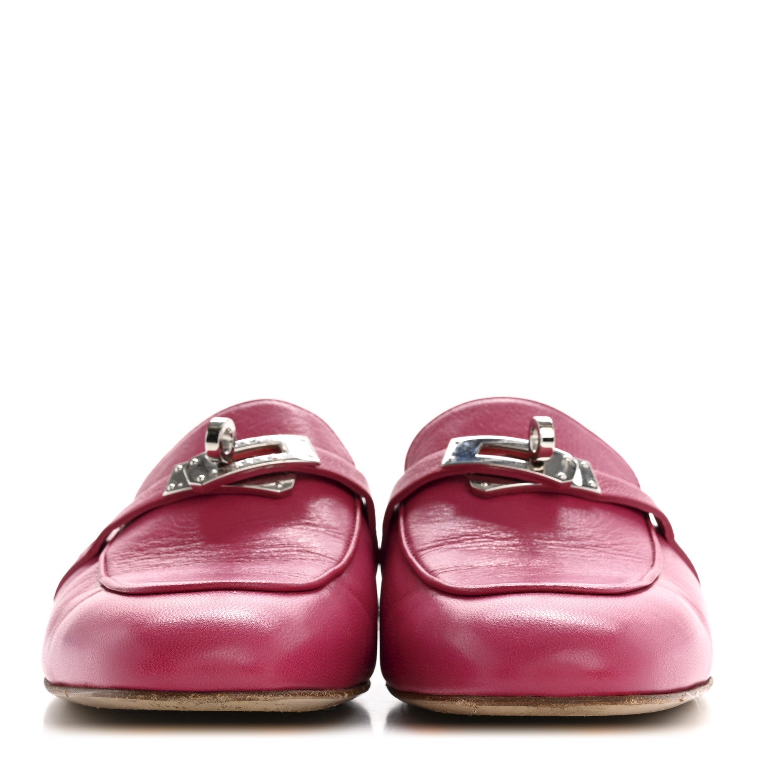 Hermes Goatskin Oz Mules 38.5 Rose Framboise 3 of 9