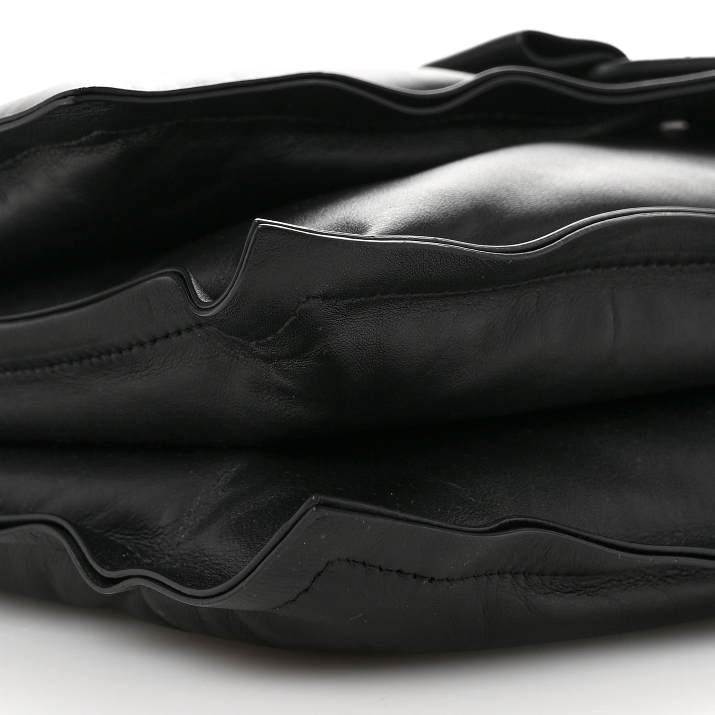 Calfskin Medium Viva Bow Shoulder Bag Black