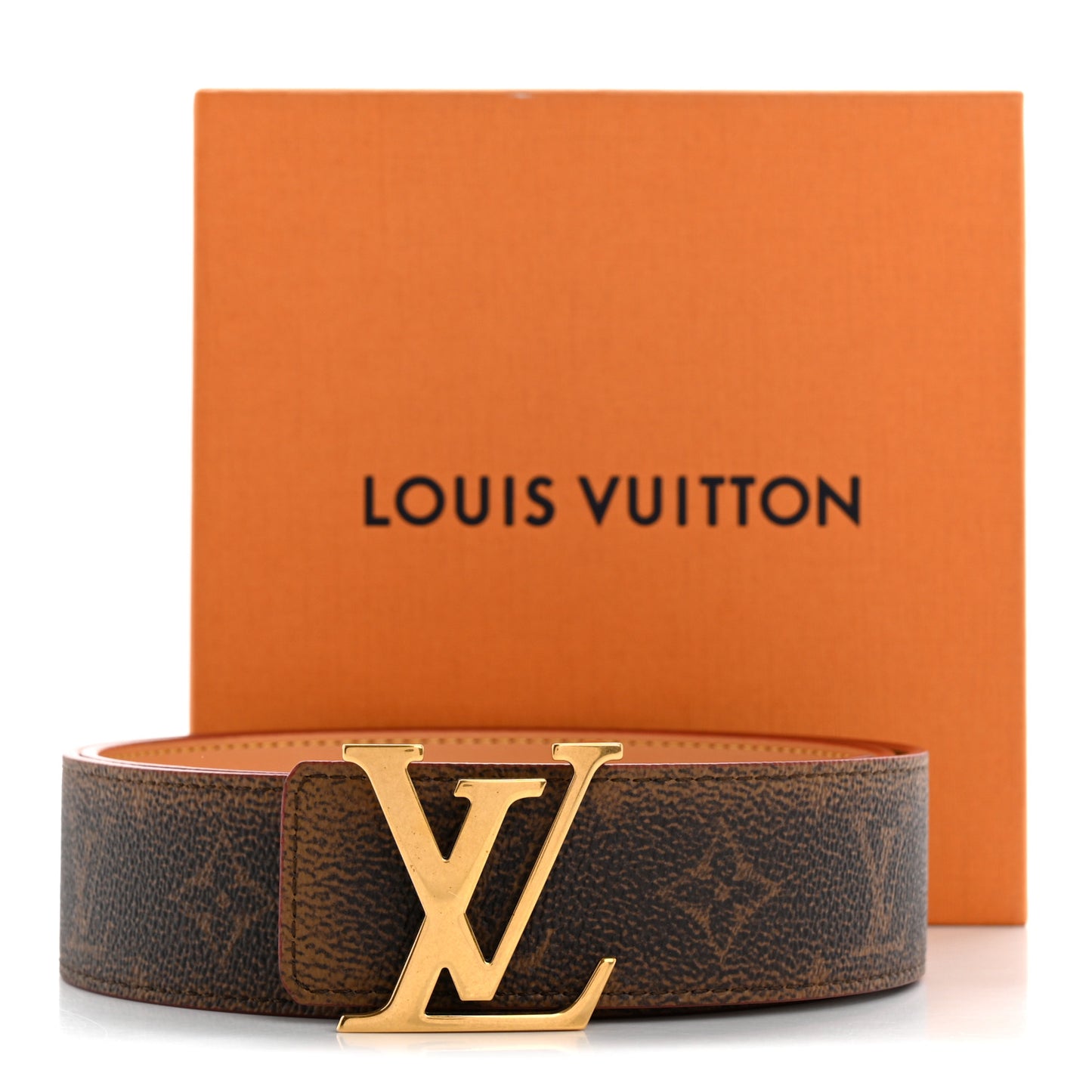 Calfskin Brushed Monogram 40mm LV Initiales 90 36 Belt