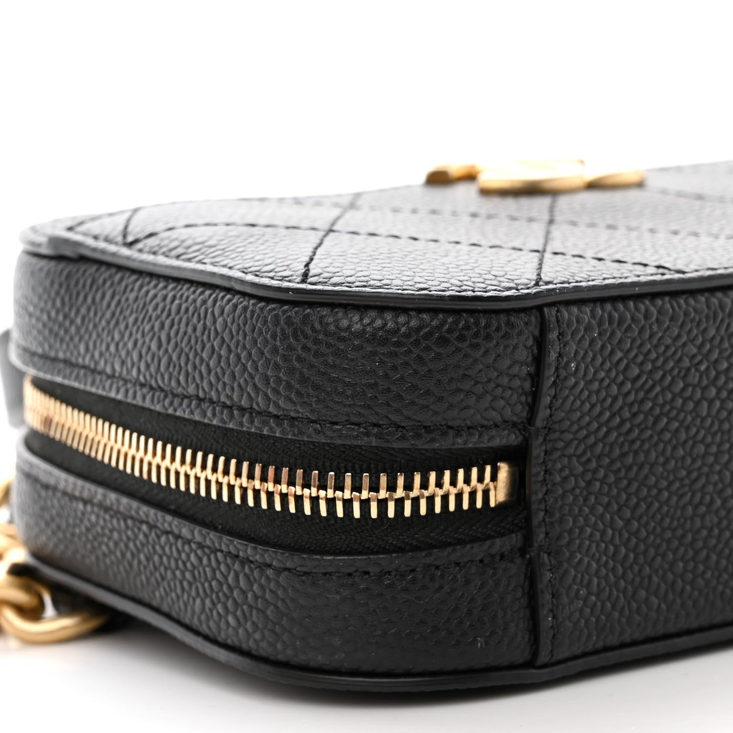 Caviar Stitched Waist Bag Black