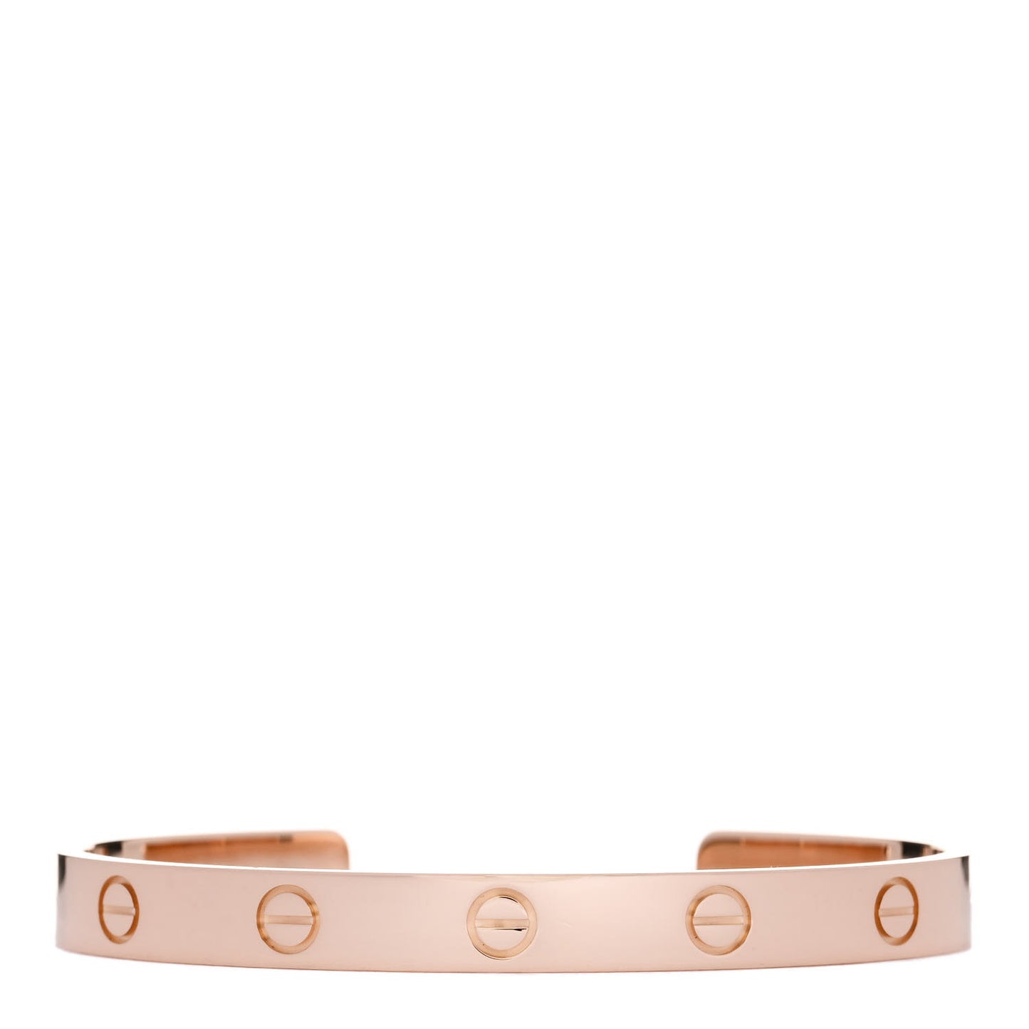 18K Pink Gold LOVE Cuff Bracelet 17