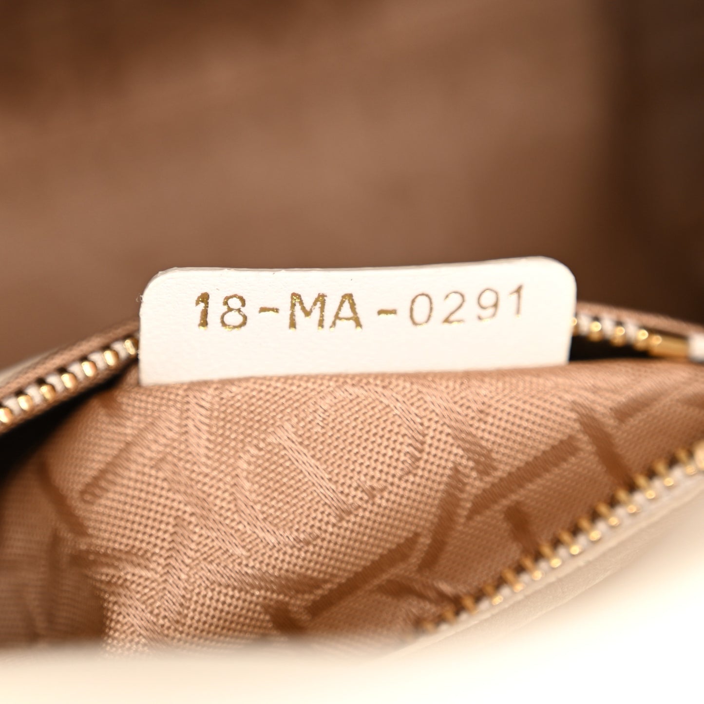 Lambskin Cannage Mini Lady Dior Off White