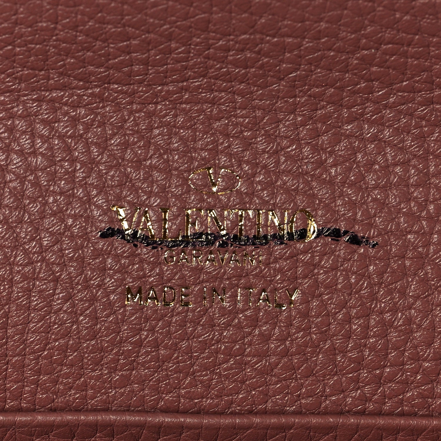 Valentino Garavani Pebbled Calfskin Rockstud Flip Lock Wallet On Chain English Rose 5 of 8