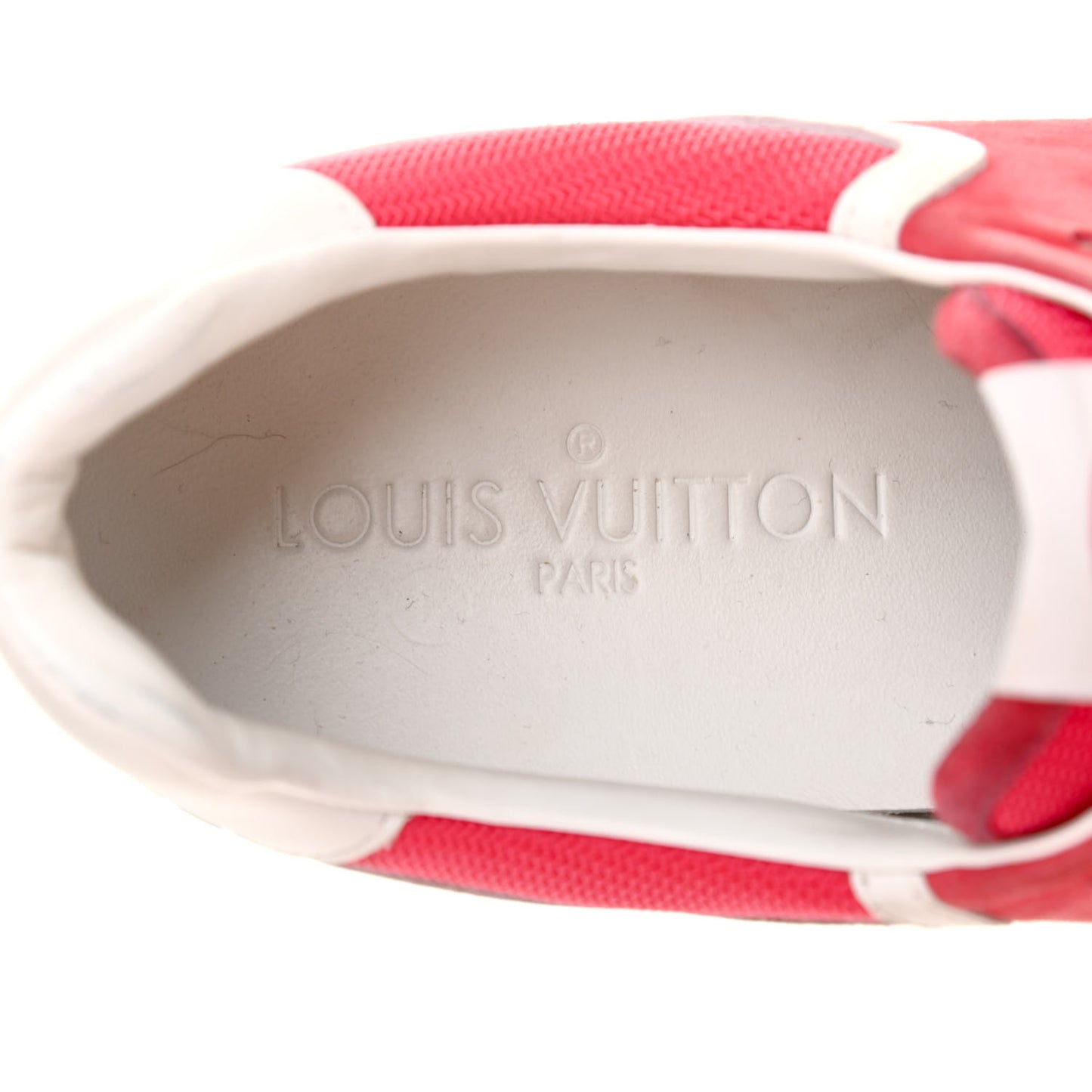 Suede Calfskin Run Away Sneakers 36.5 Red