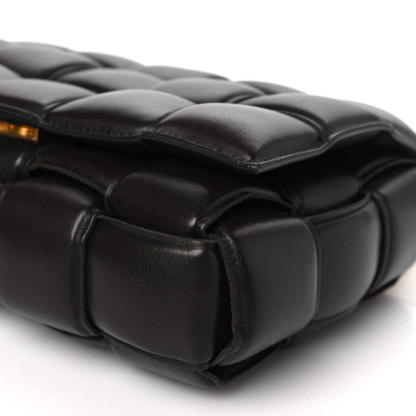 Lambskin Maxi Intreccio Padded Chain Cassette Crossbody Bag Fondant