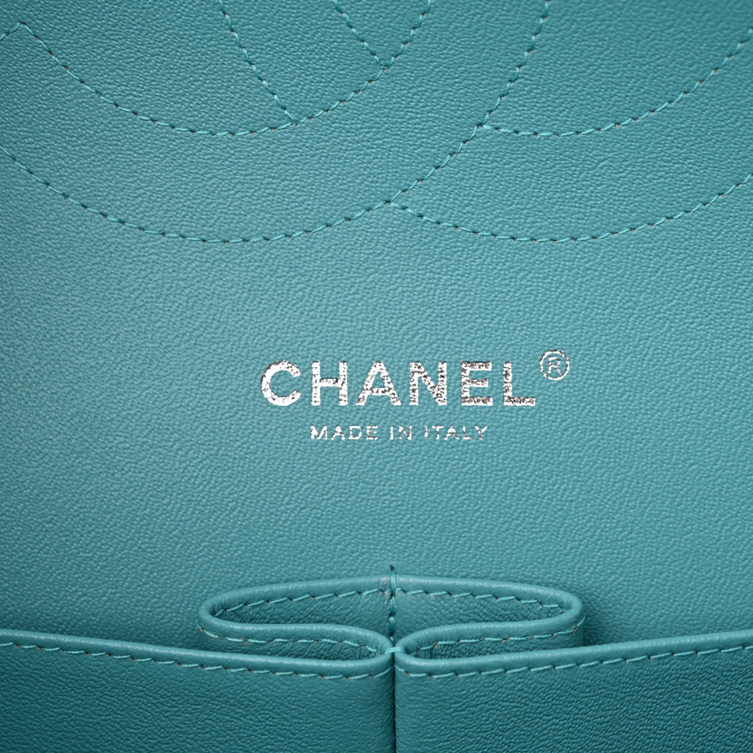 Chanel Lambskin Quilted Jumbo Double Flap Turquoise 7 of 12