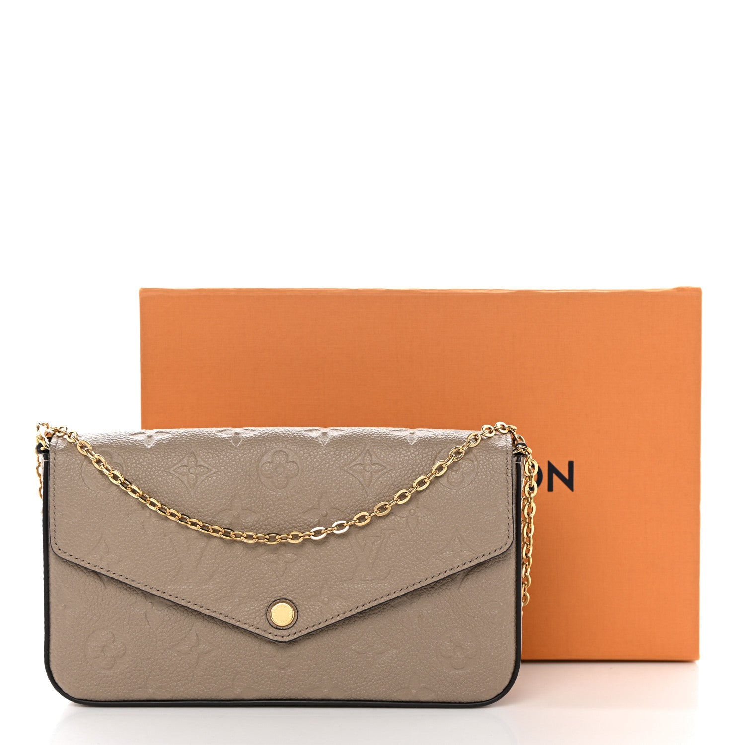 Louis Vuitton Empreinte Pochette Felicie Chain Wallet Tourterelle 13 of 13