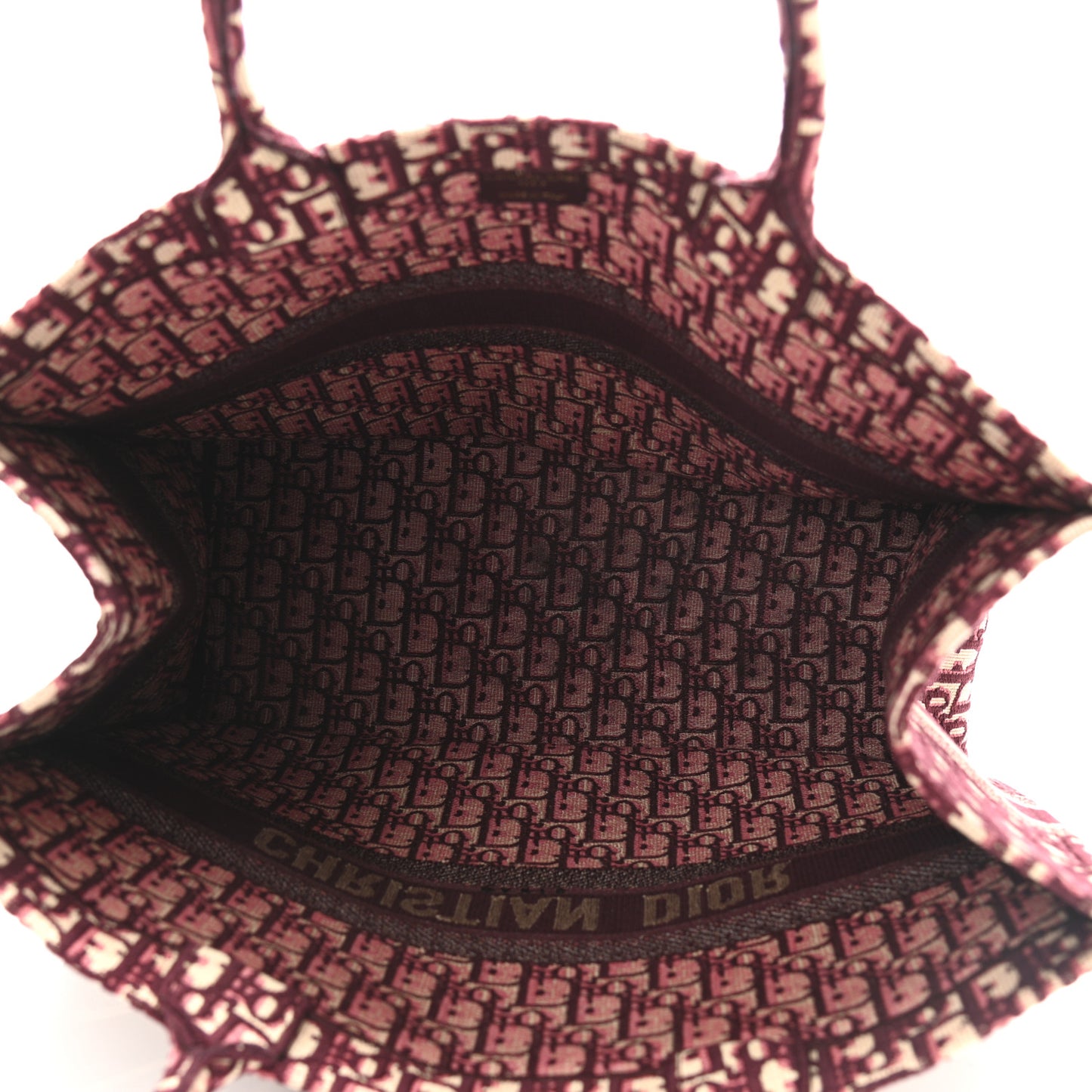 Oblique Large Book Tote Burgundy Multicolor