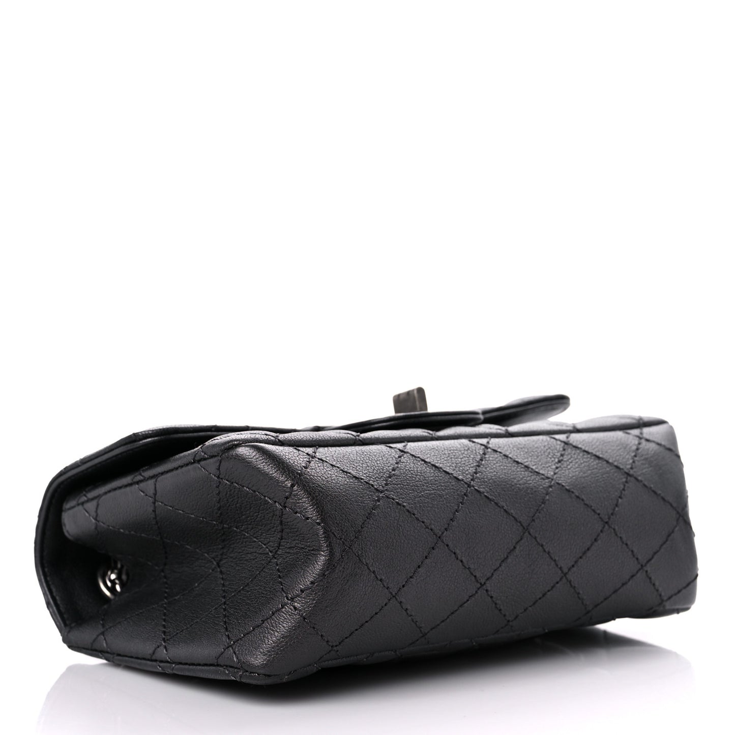 Metallic Sheepskin Quilted 2.55 Reissue Mini Flap Black