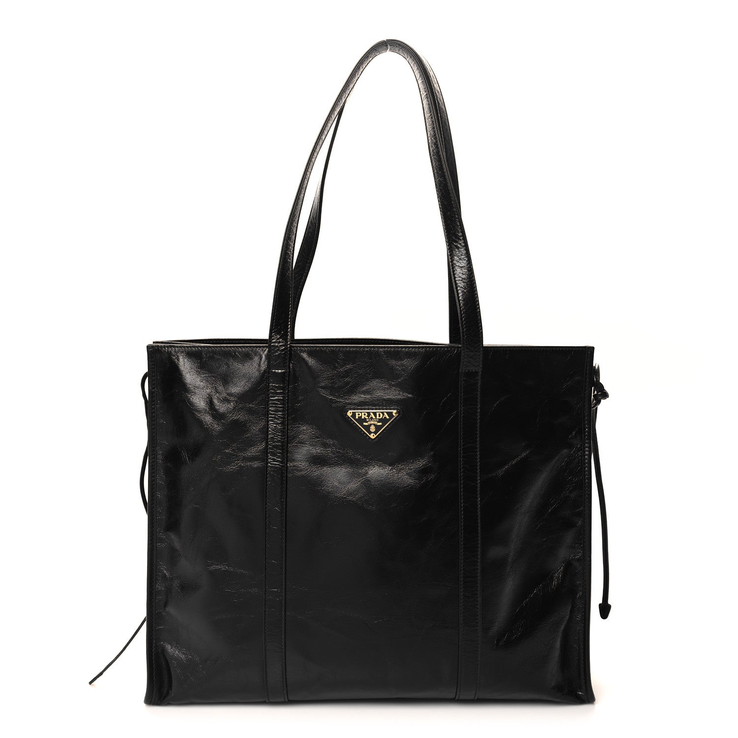 Prada Soft Lux Large Shopping Tote Black 1573287 – FASHIONPHILE