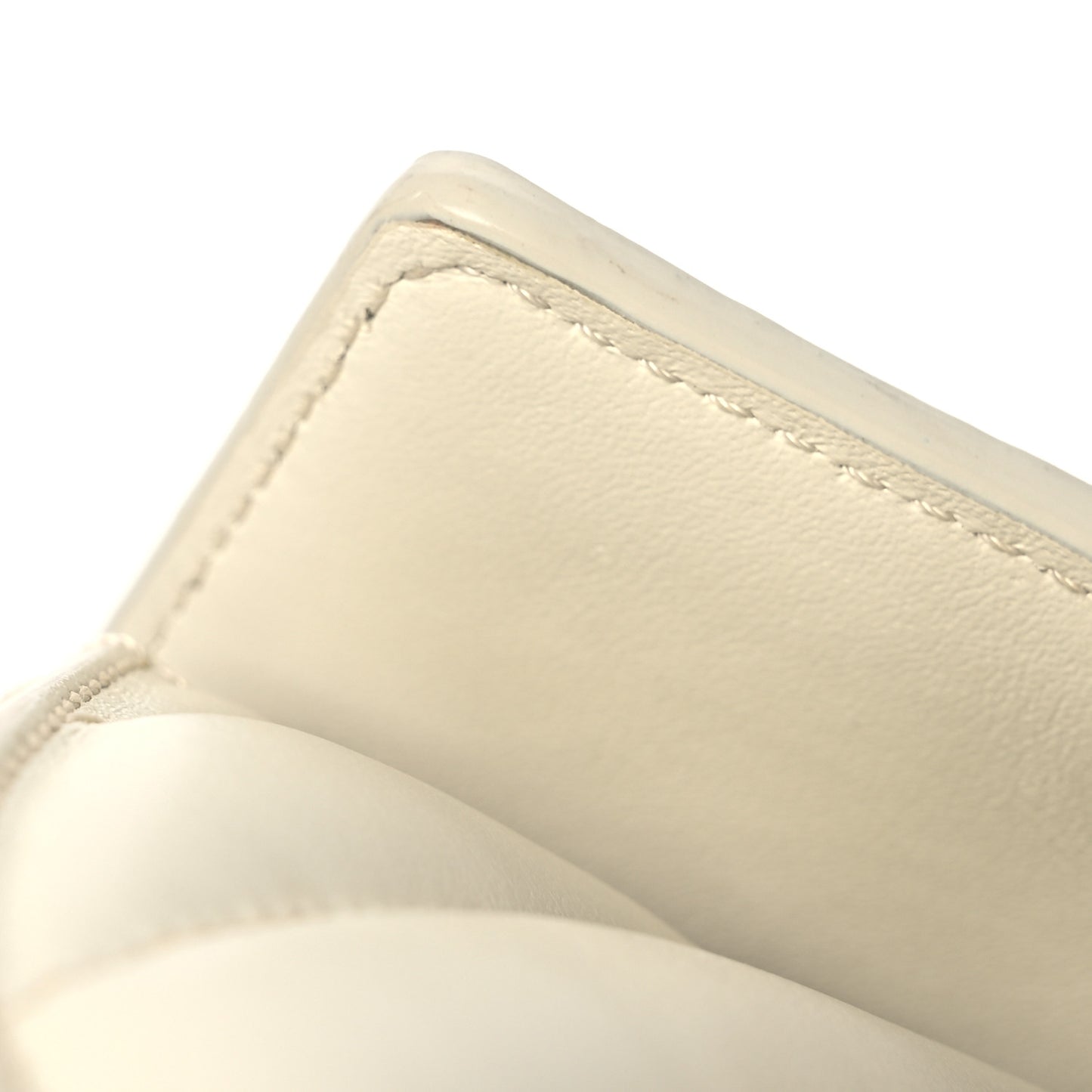 Calfskin Quilted Mini Drew Bijou Shoulder Bag Natural White