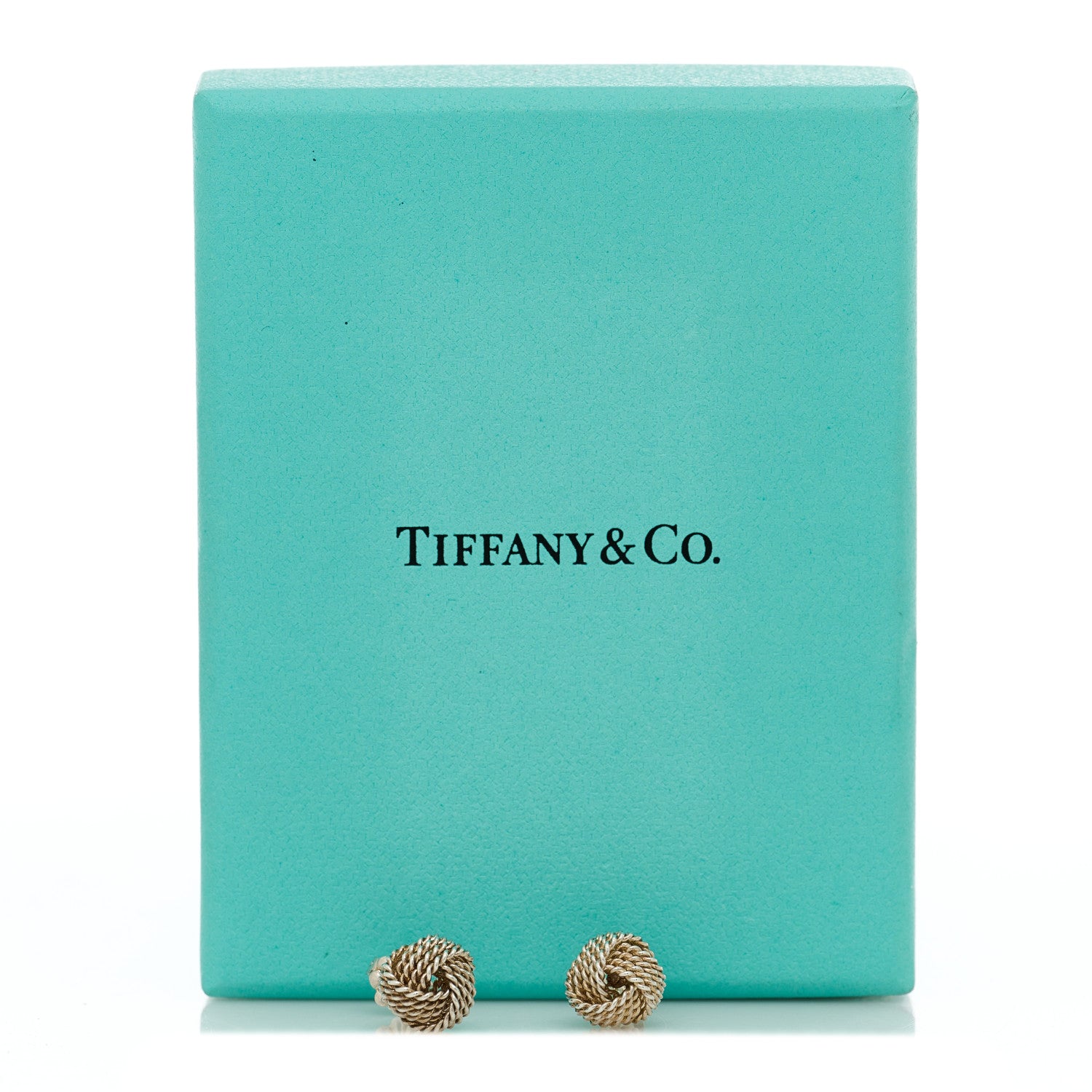 Tiffany Sterling Silver Twist Knot Earrings 5 of 5