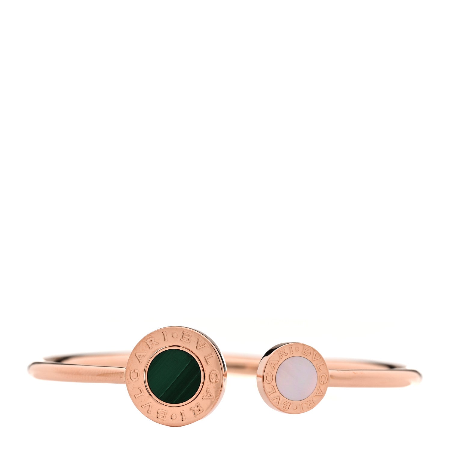 Bulgari 18K Rose Gold Mother of Pearl Malachite Black Onyx BVLGARI