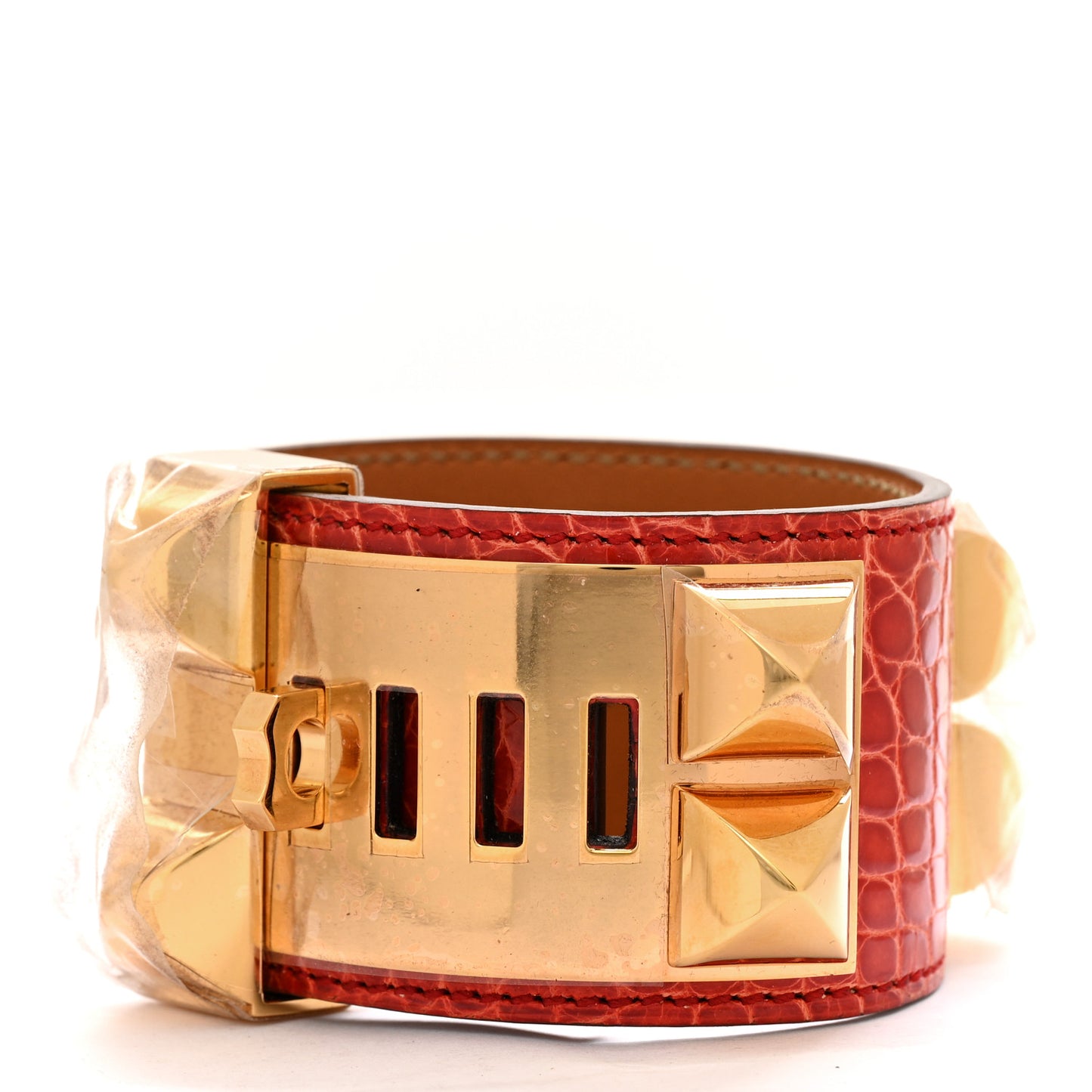 Shiny Alligator Collier De Chien CDC Bracelet S Geranium