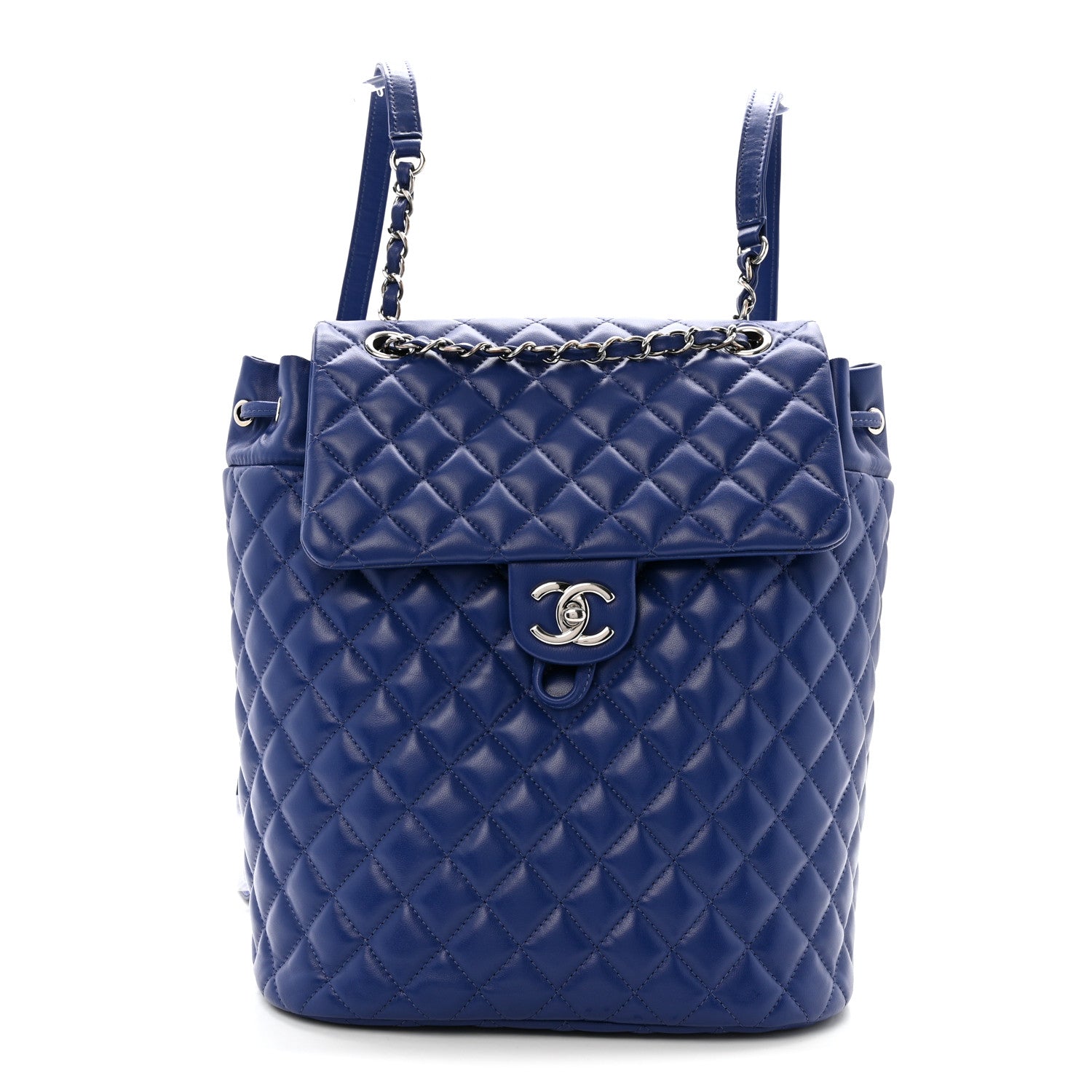 Chanel Lambskin Quilted Large Urban Spirit Backpack Blue 1860097