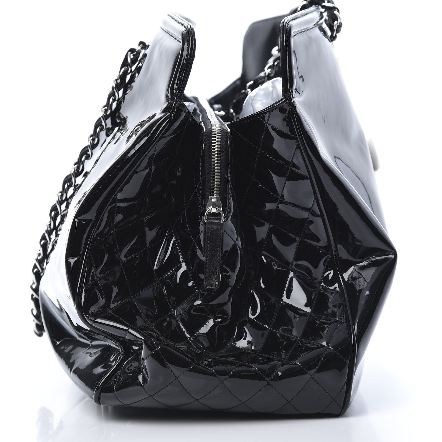 Chanel Vinyl XL Lipstick Tote Black 11 of 12
