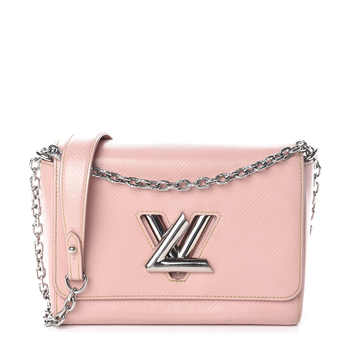 Epi Twist Shoulder Bag MM Rose Ballerine