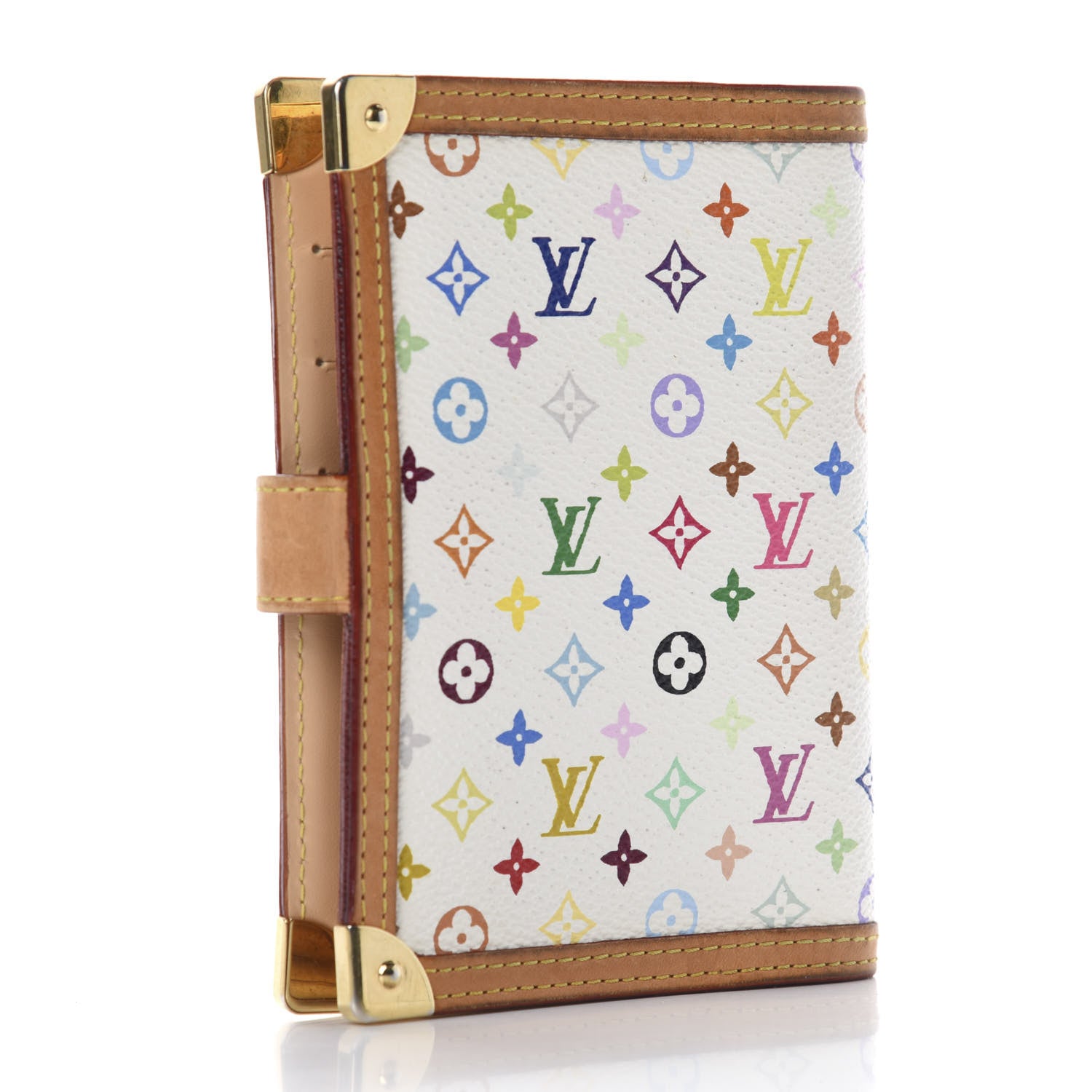 Louis Vuitton Monogram Multicolor Small Ring Agenda Cover White 3 of 6
