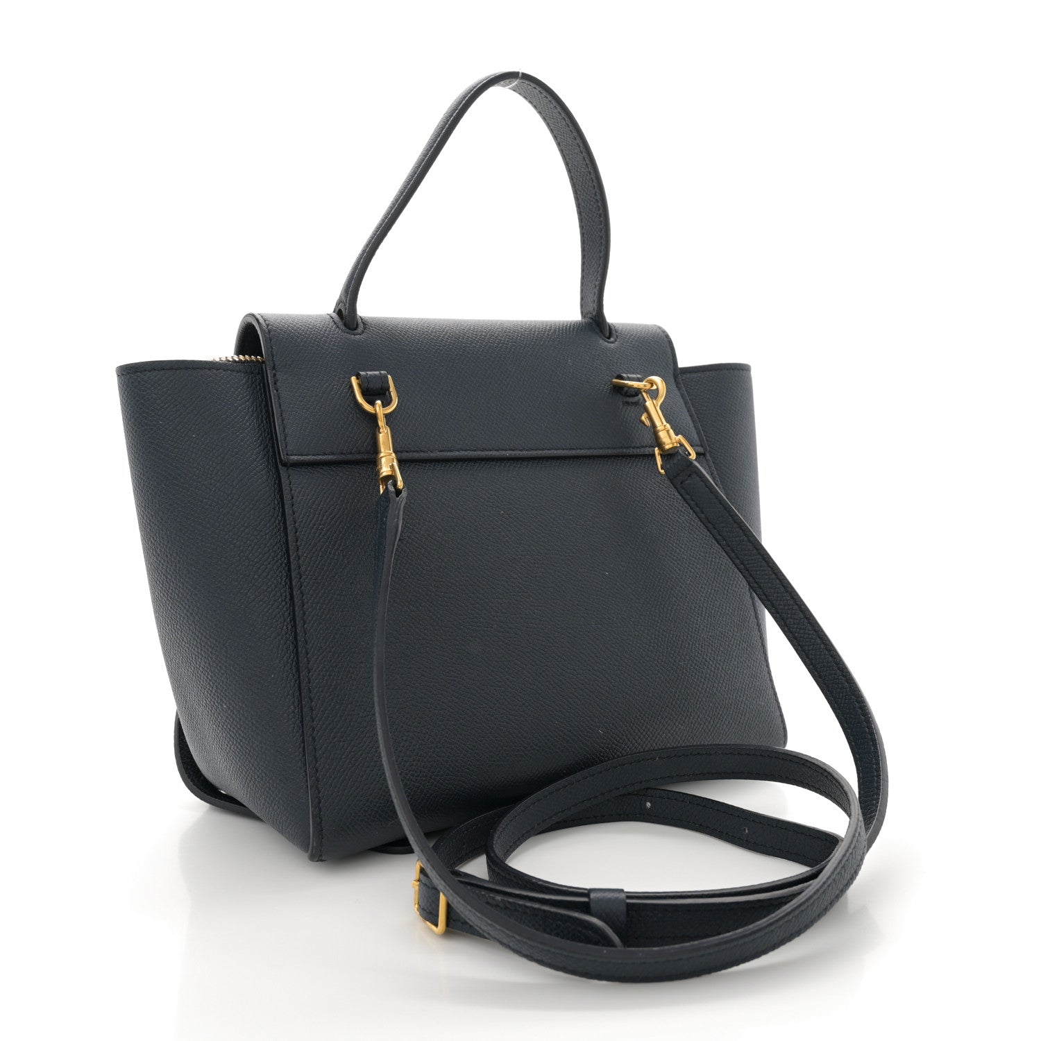 Celine Grained Calfskin Nano Belt Bag Navy 3 of 12