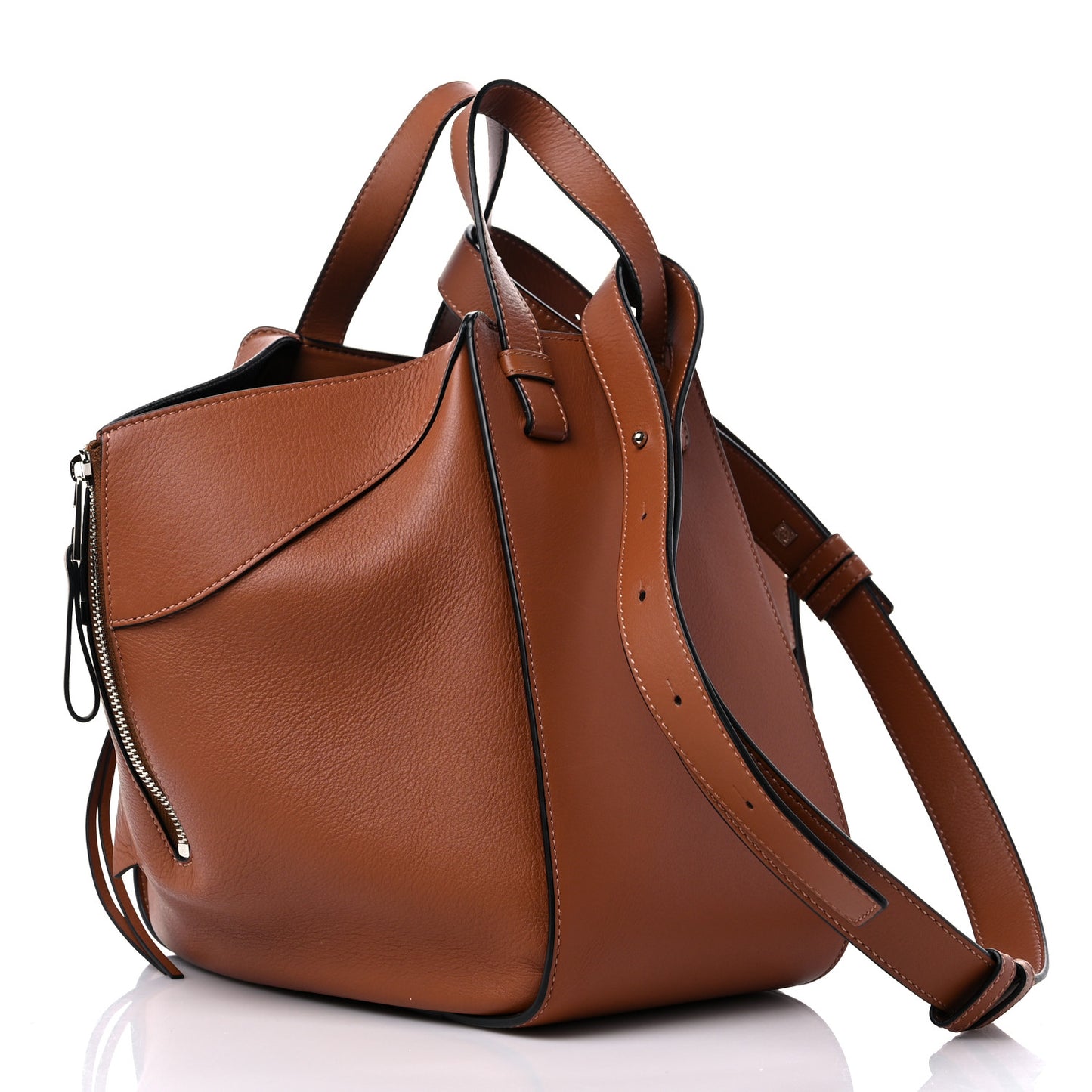 Calfskin Small Hammock Shoulder Bag Tan