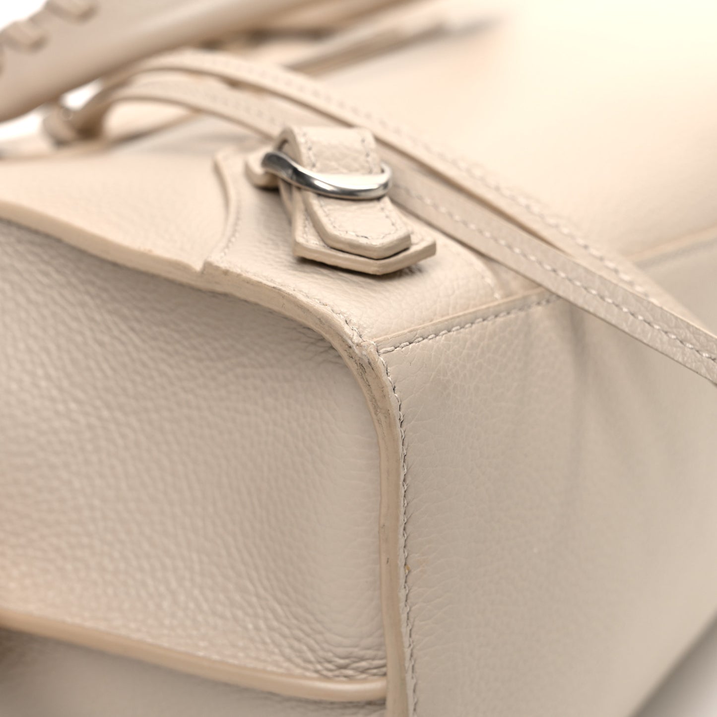 Grained Calfskin Neo Classic Silver Hardware S City Cream