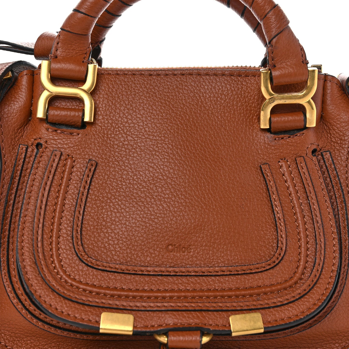 Calfskin Mini Marcie Satchel Tan