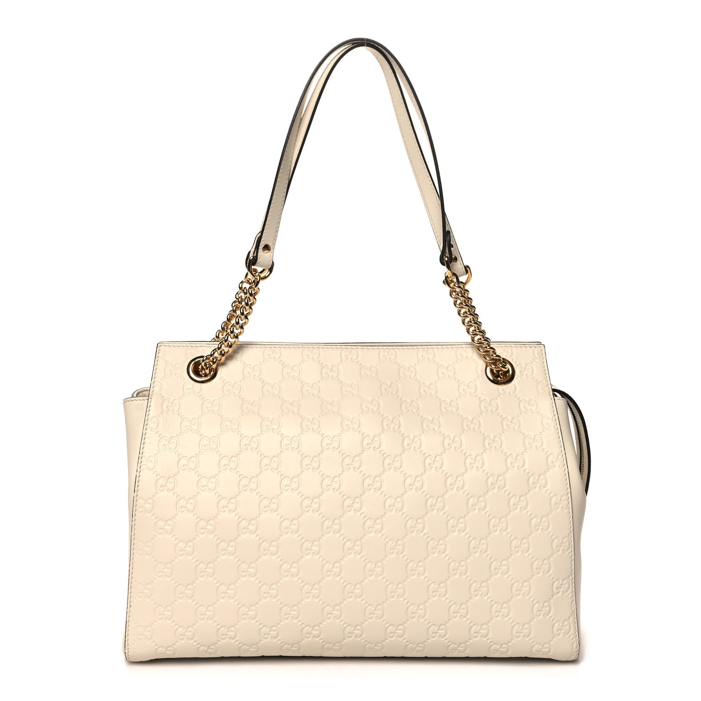 Guccissima Signature Large Shoulder Tote Bag Mystic White