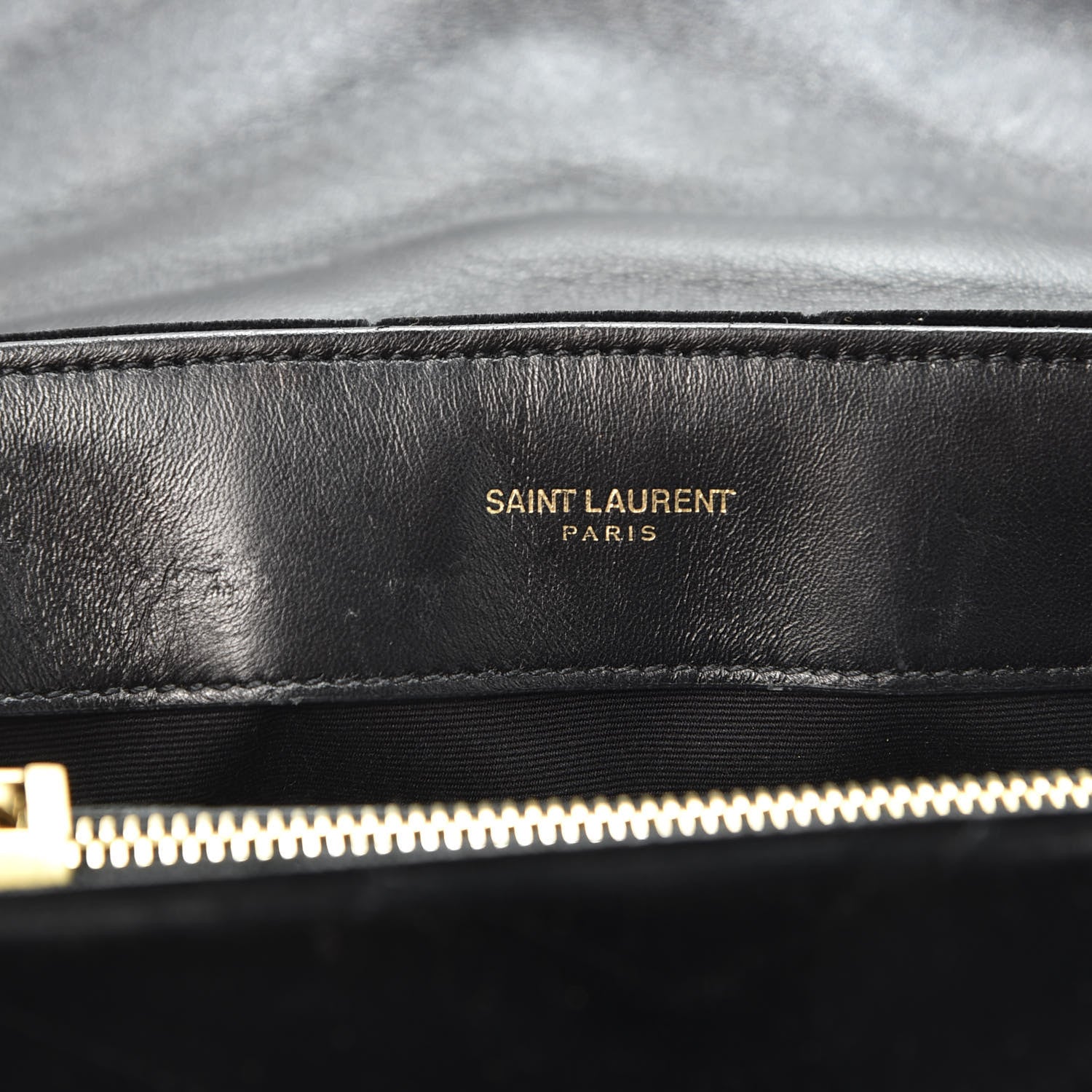 Saint Laurent Velvet Y Quilted Monogram Small Loulou Chain Satchel Black 8 of 12