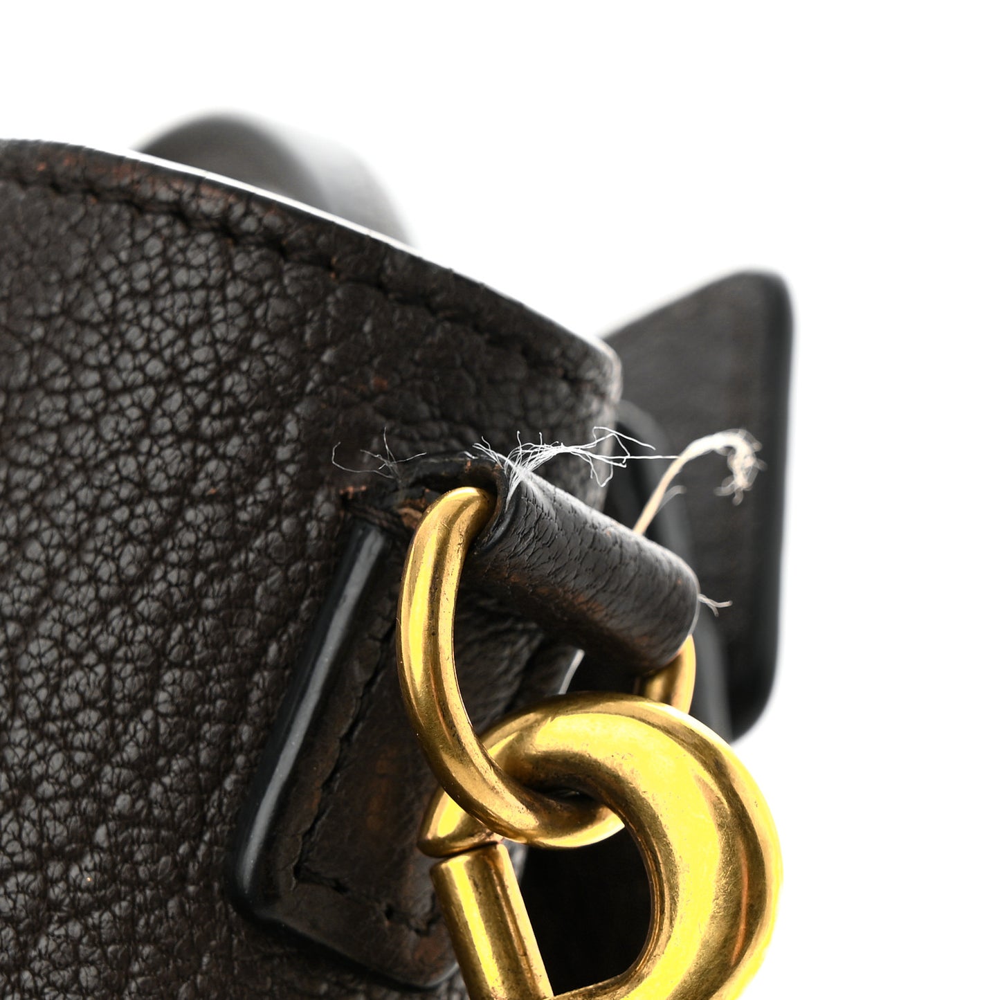 Drummed Calfskin Nano Luggage Brown