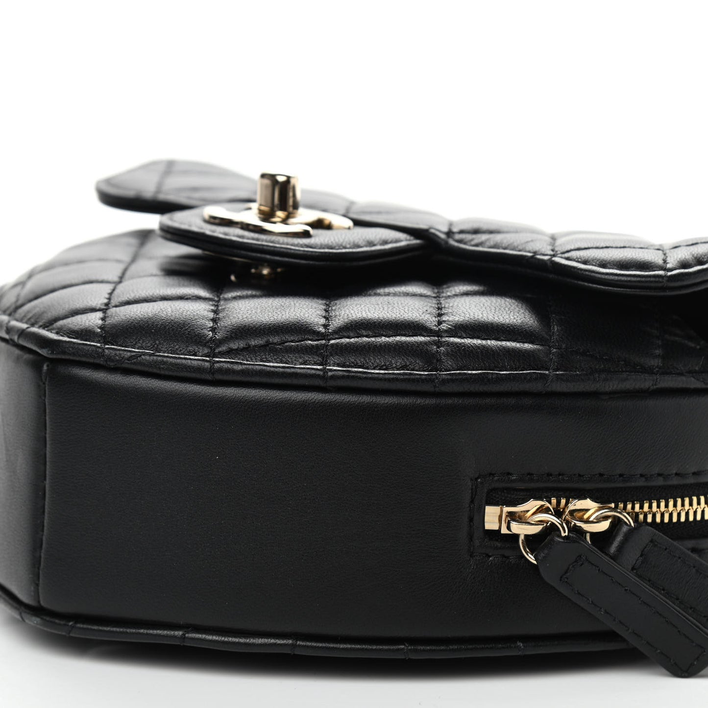 Lambskin Quilted CC In Love Heart Bag Black