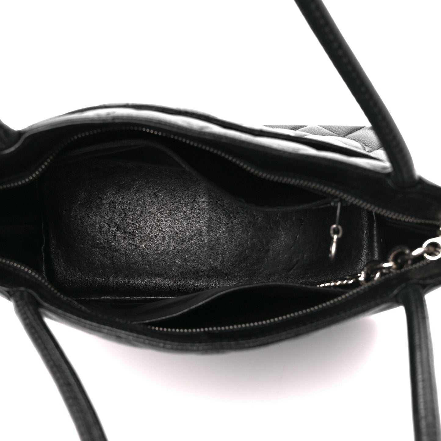 Caviar Quilted Medallion Tote Black