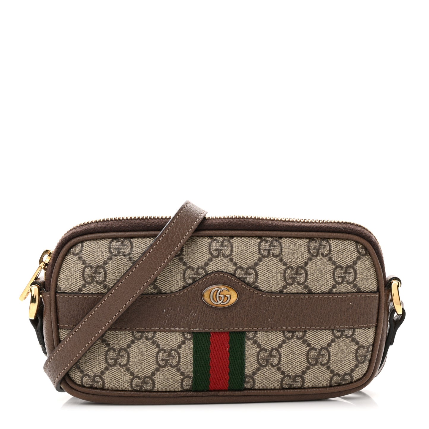 GG Supreme Monogram Web Mini Ophidia GG Bag Brown