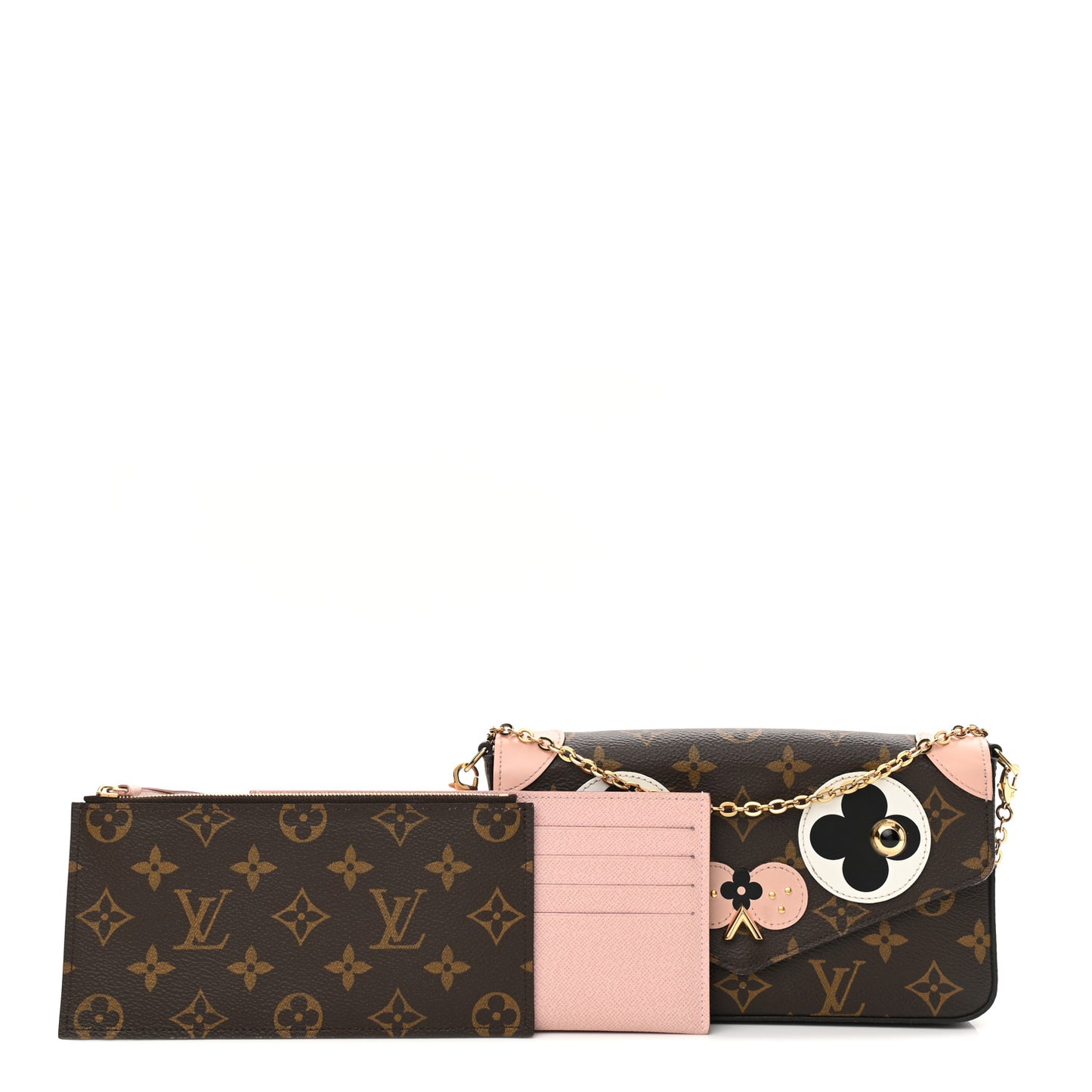 Monogram Valentine Dog Pochette Felicie Chain Wallet
