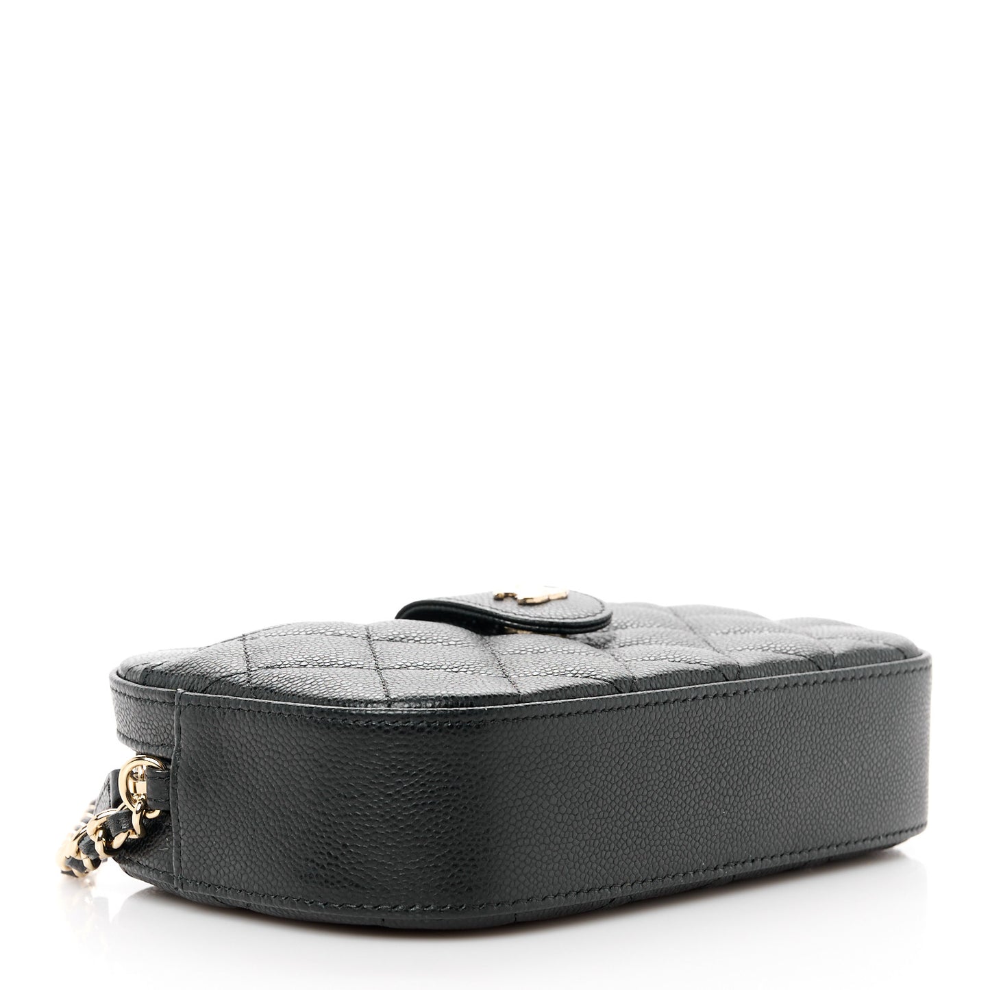 Caviar Quilted Chain Camera Bag Black