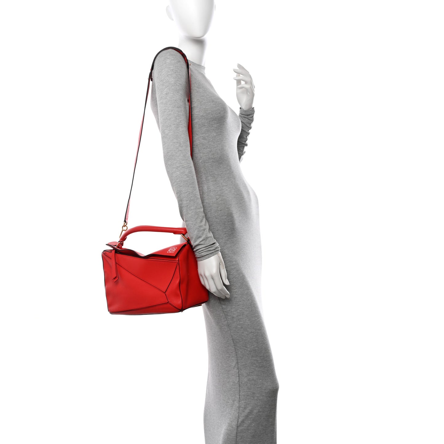 Calfskin Medium Puzzle Bag Scarlet