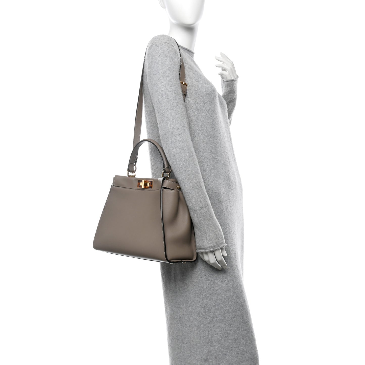 Vitello Seta Plexiglass Tortoise Medium Peekaboo Iconic Satchel Tortora