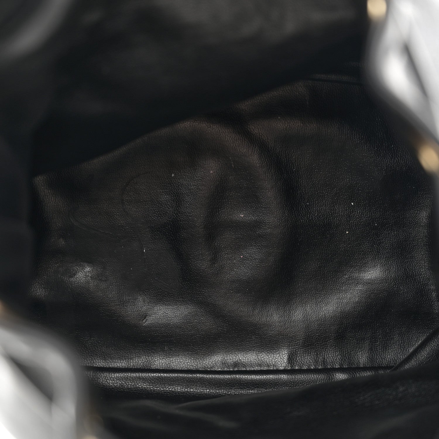 Chanel Lambskin Quilted Drawstring Bucket Bag Black 5 of 11