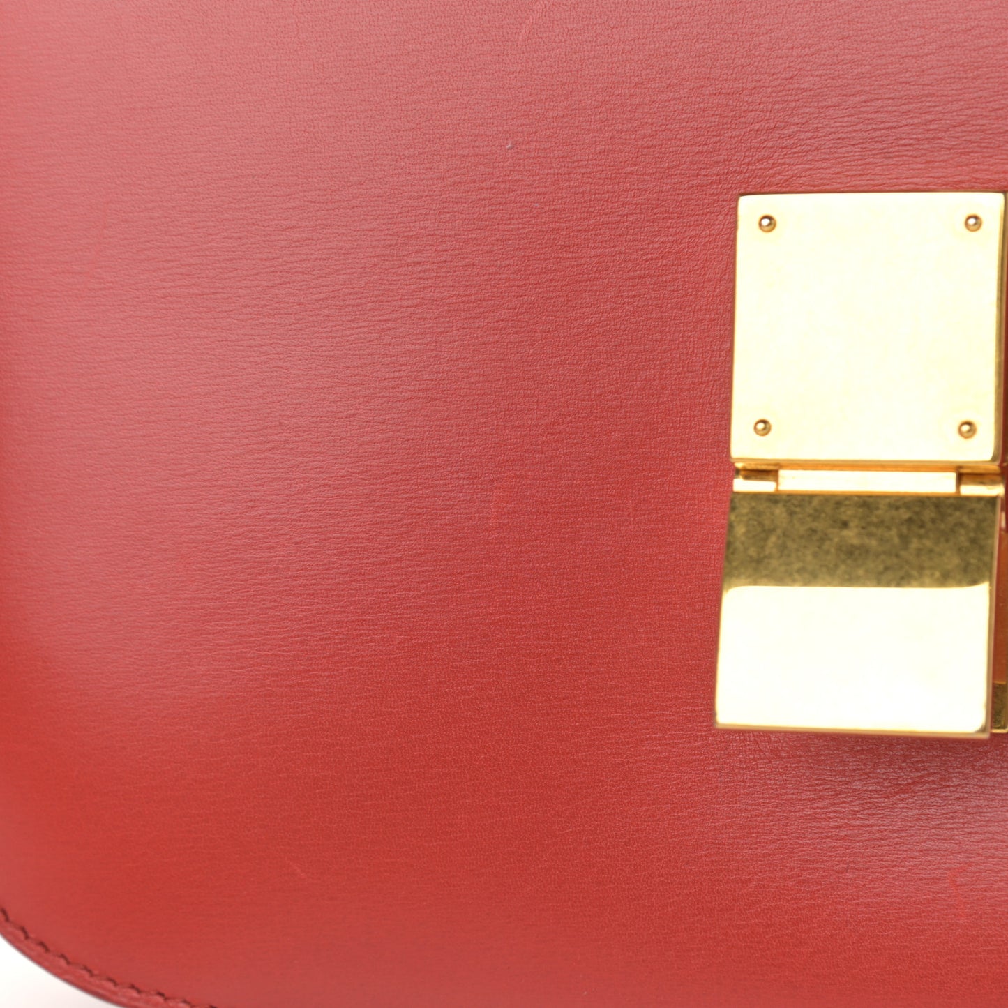 Box Calfskin Medium Classic Box Flap Bag Red