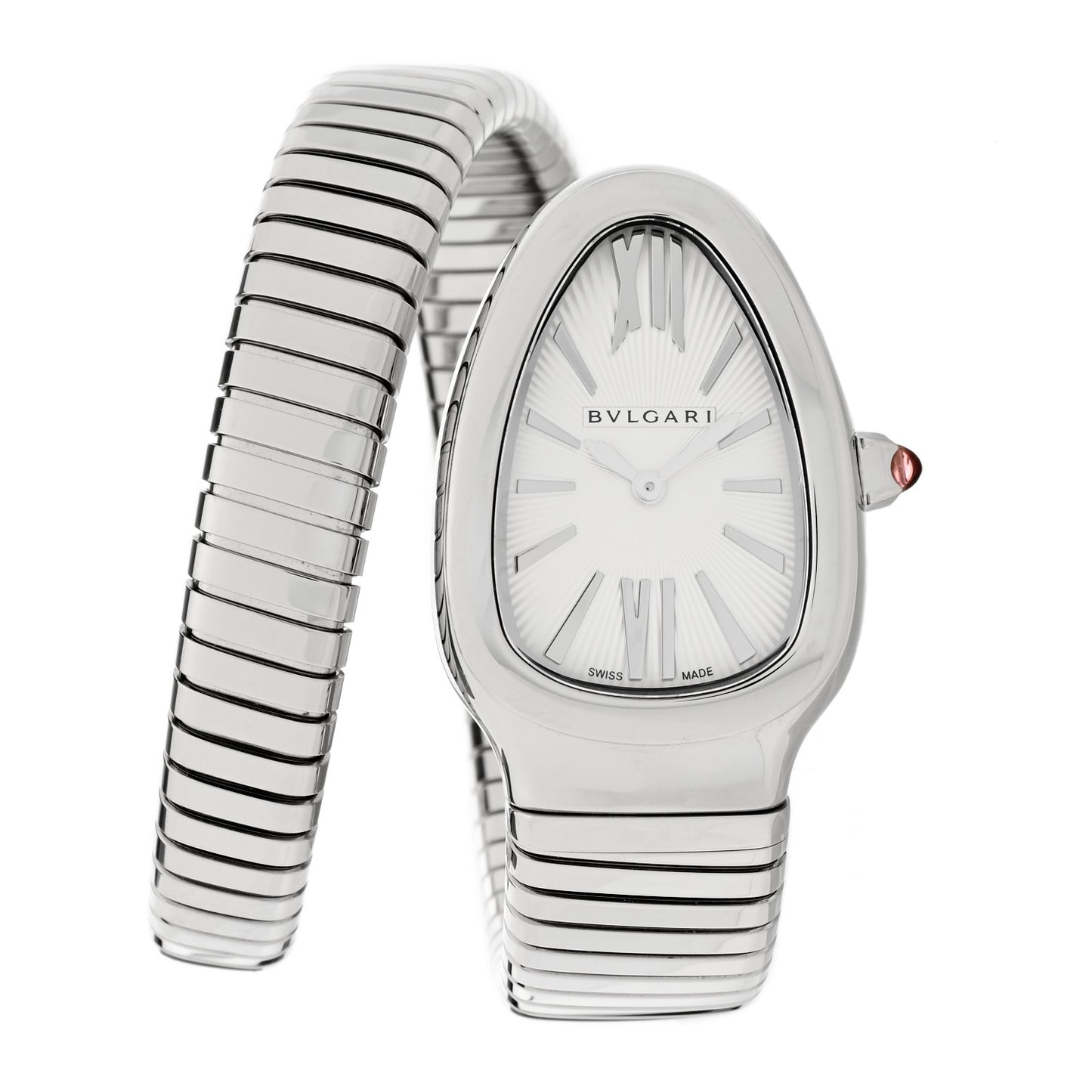 Stainless Steel 35mm Serpenti Tubogas Quartz Watch