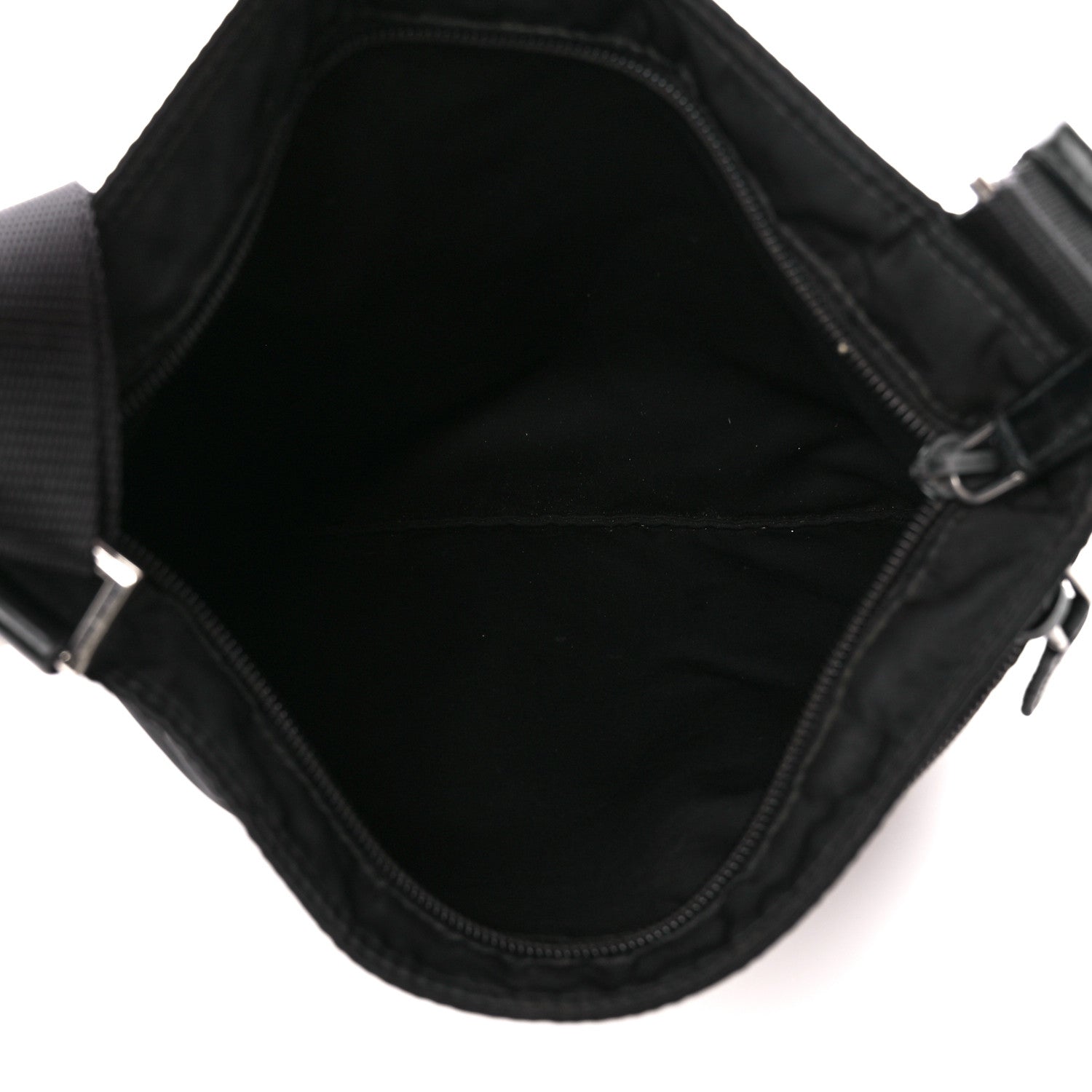 Prada Nylon Saffiano Flat Messenger Bag Black 5 of 13