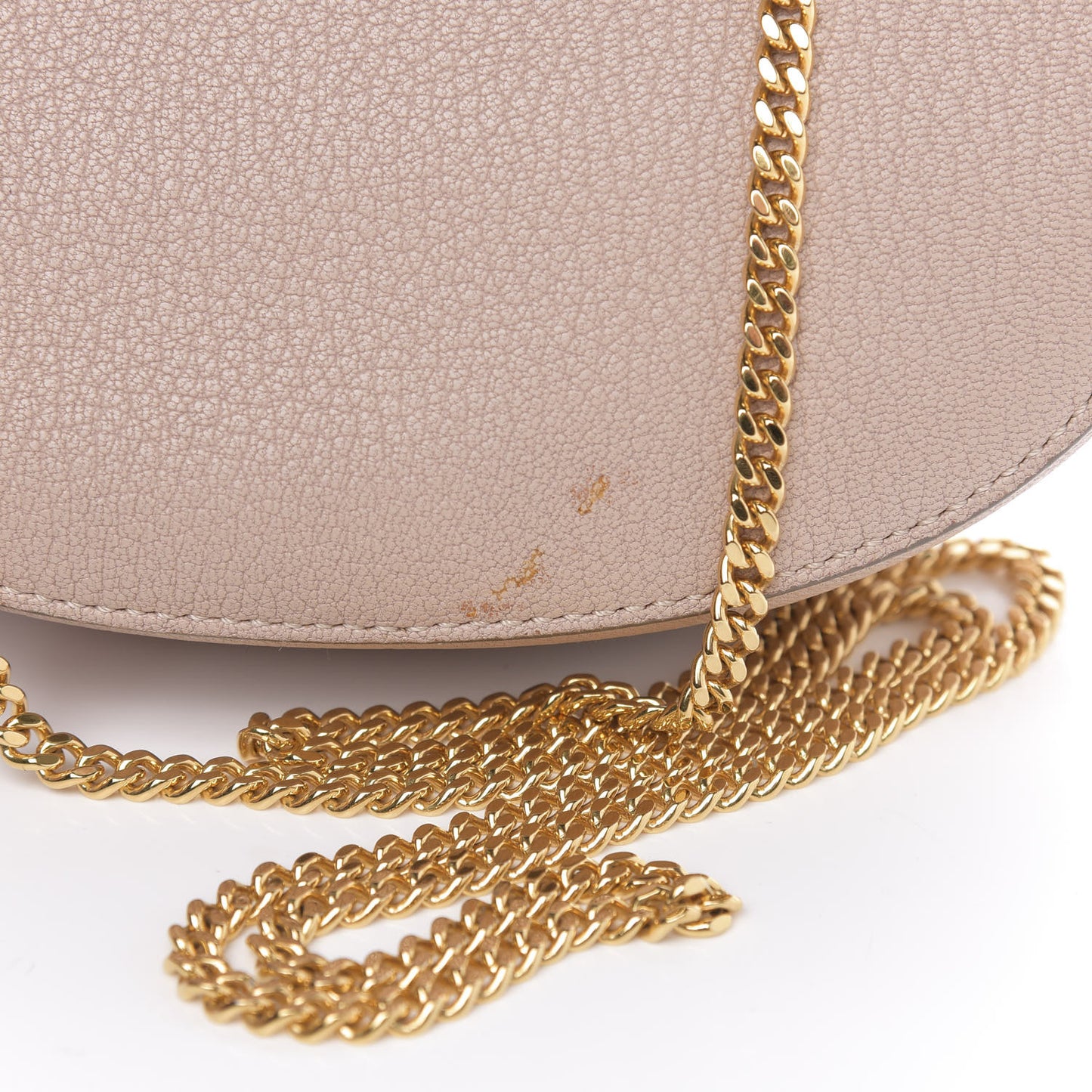 Grained Lambskin Mini Drew Shoulder Bag Cement Pink