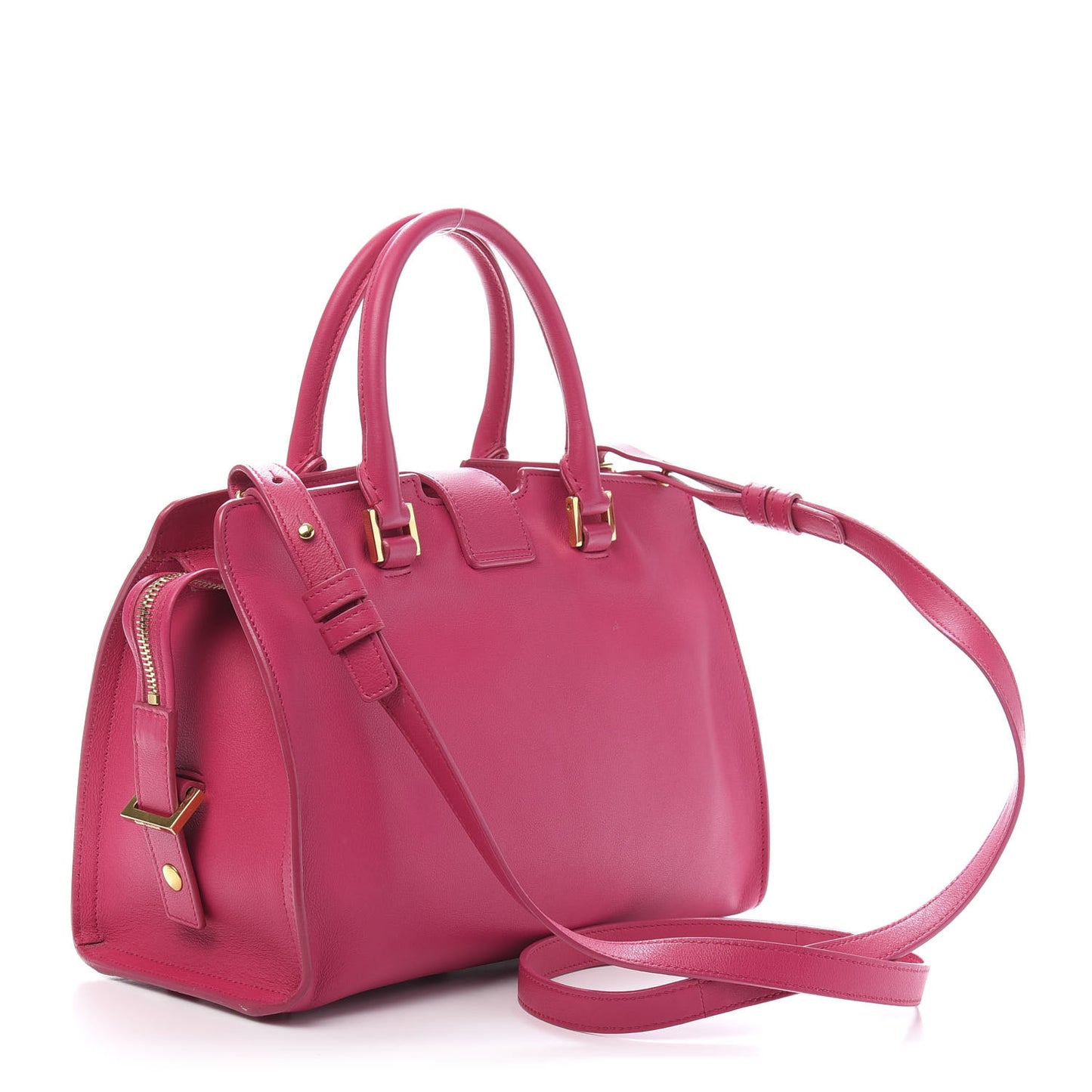 Calfskin Monogram Baby Cabas Fuchsia
